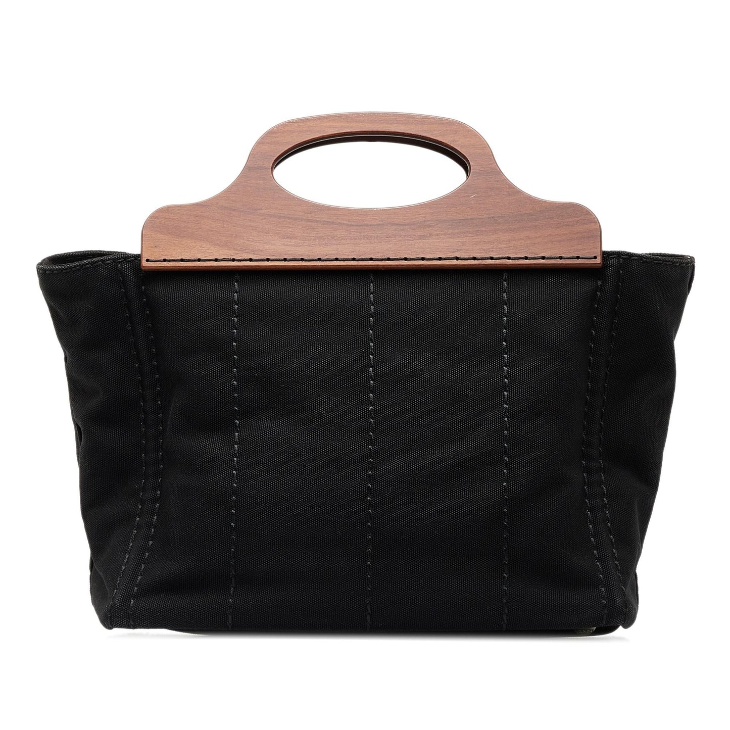 Prada Wood Handle Canapa Satchel Shg Mvwvck Logo Satchel Bag