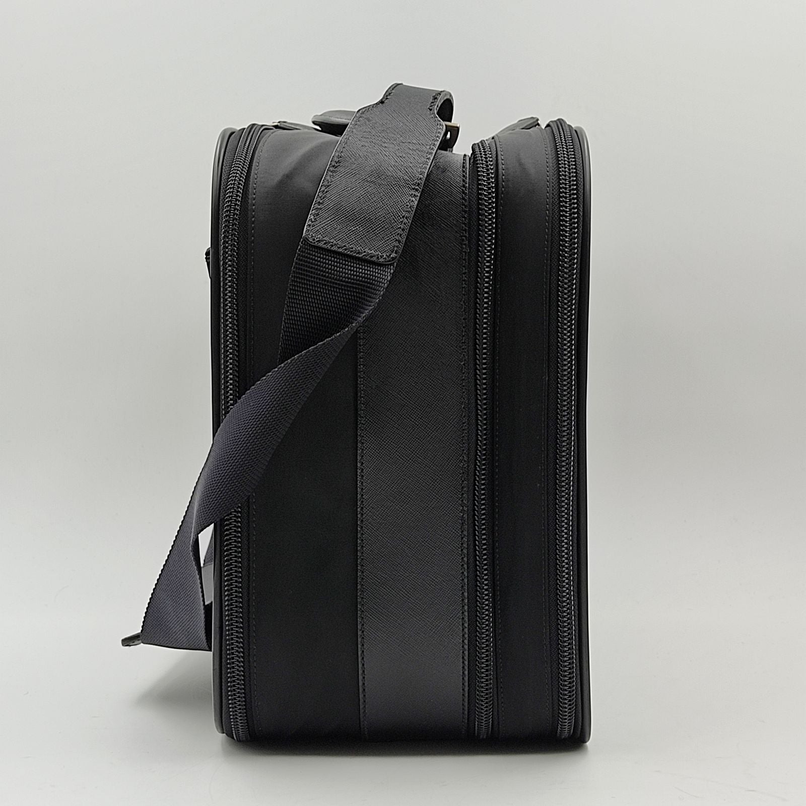 Prada Business Bag In And Leather Nylon Saffiano Travel Bag