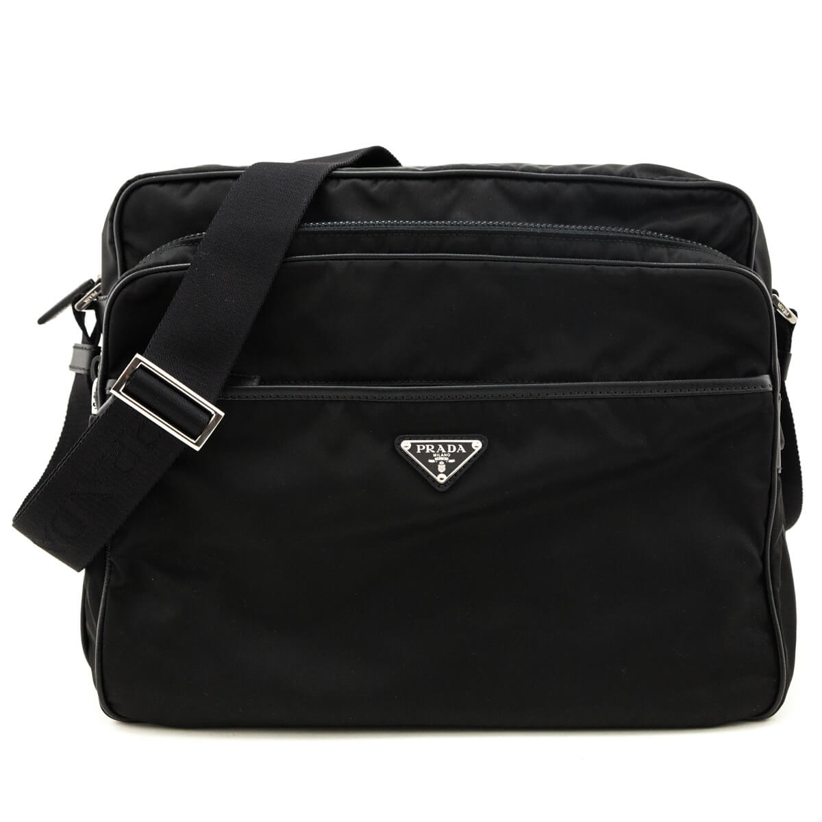 Prada Handbag Tessuto & Messenger Bag Saffiano Black