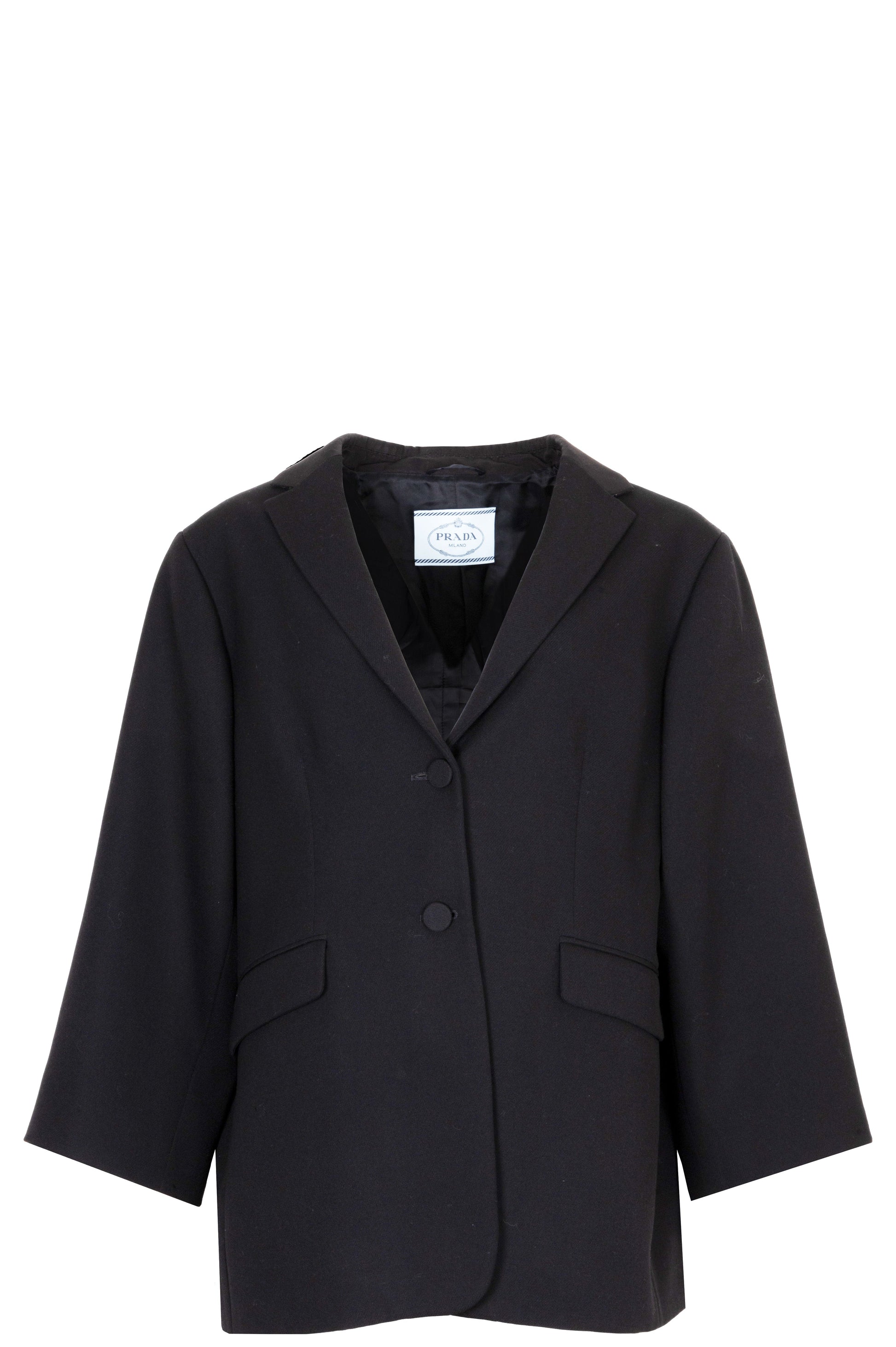 Prada Blazer Wool Black Handbag