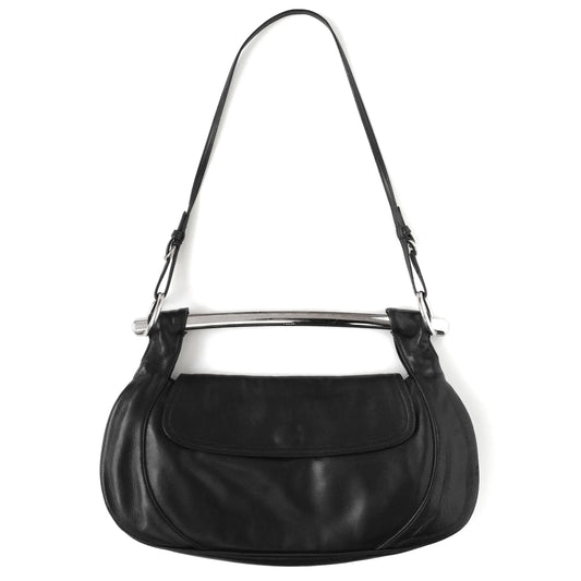 Prada Shoulder Bag SS 2 Leather Metal Black