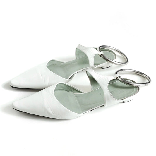 Prada Handbag SS Leather Metal White Shoes