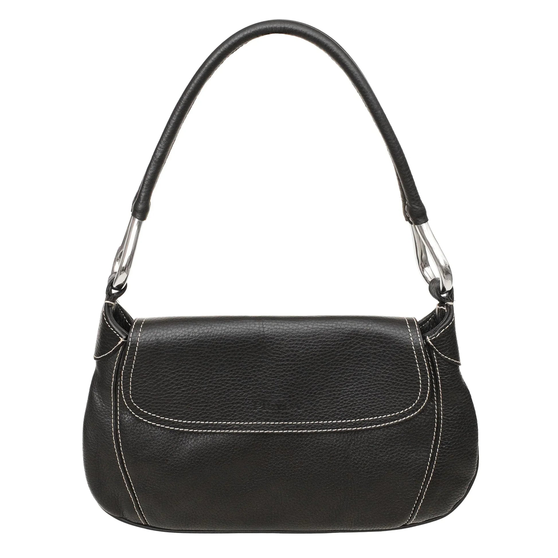 Prada Shoulder Bag SS 3 Leather Metal Vitello Jewelry