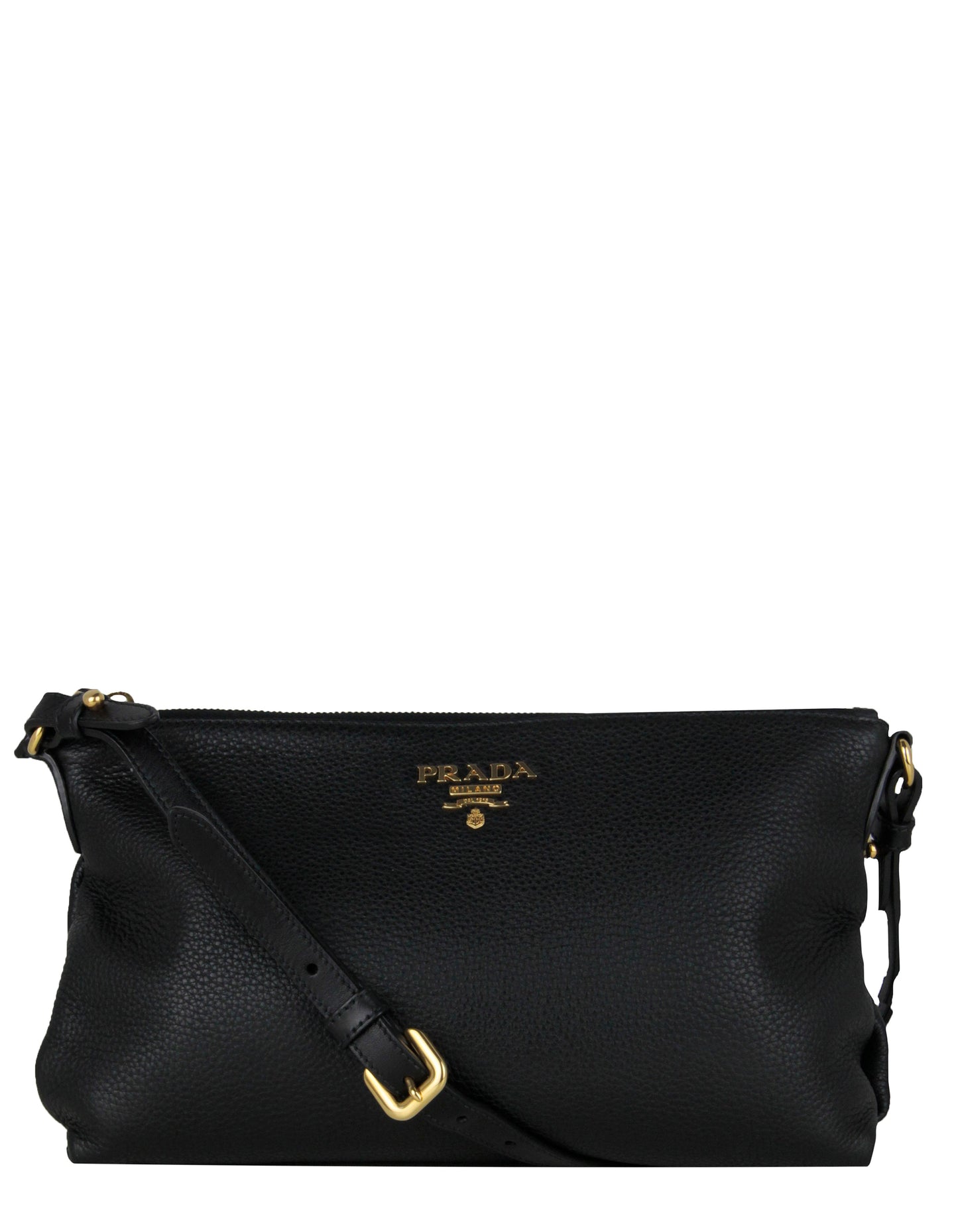 Prada Handbag Daino Crossbody Bag Leather Vitello Black