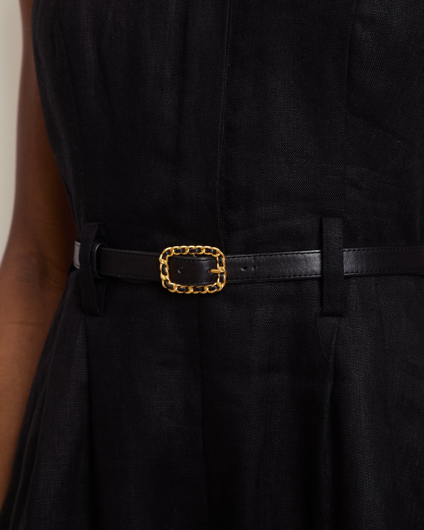 Chanel 95A Collectors Weaved Chain Buckle Belt With Logo Detail Size 70Cm Bag