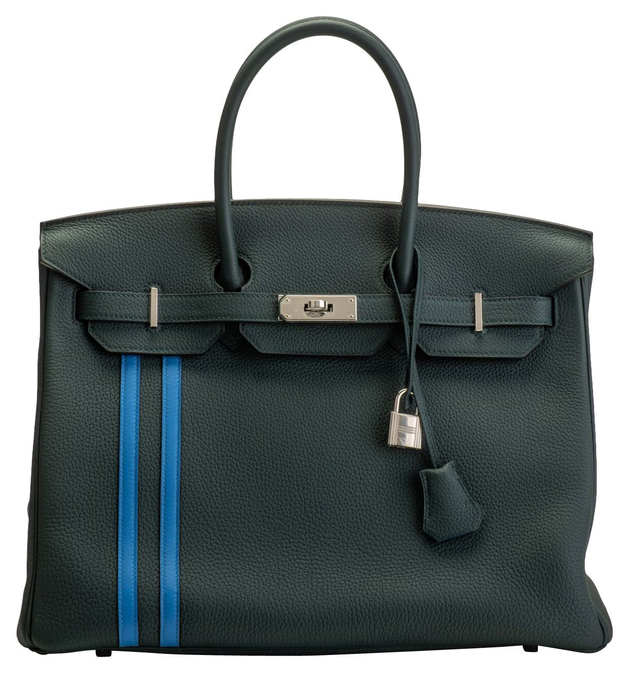 Hermes Vert Cypress Officier Birkin Handbag Travel Bag