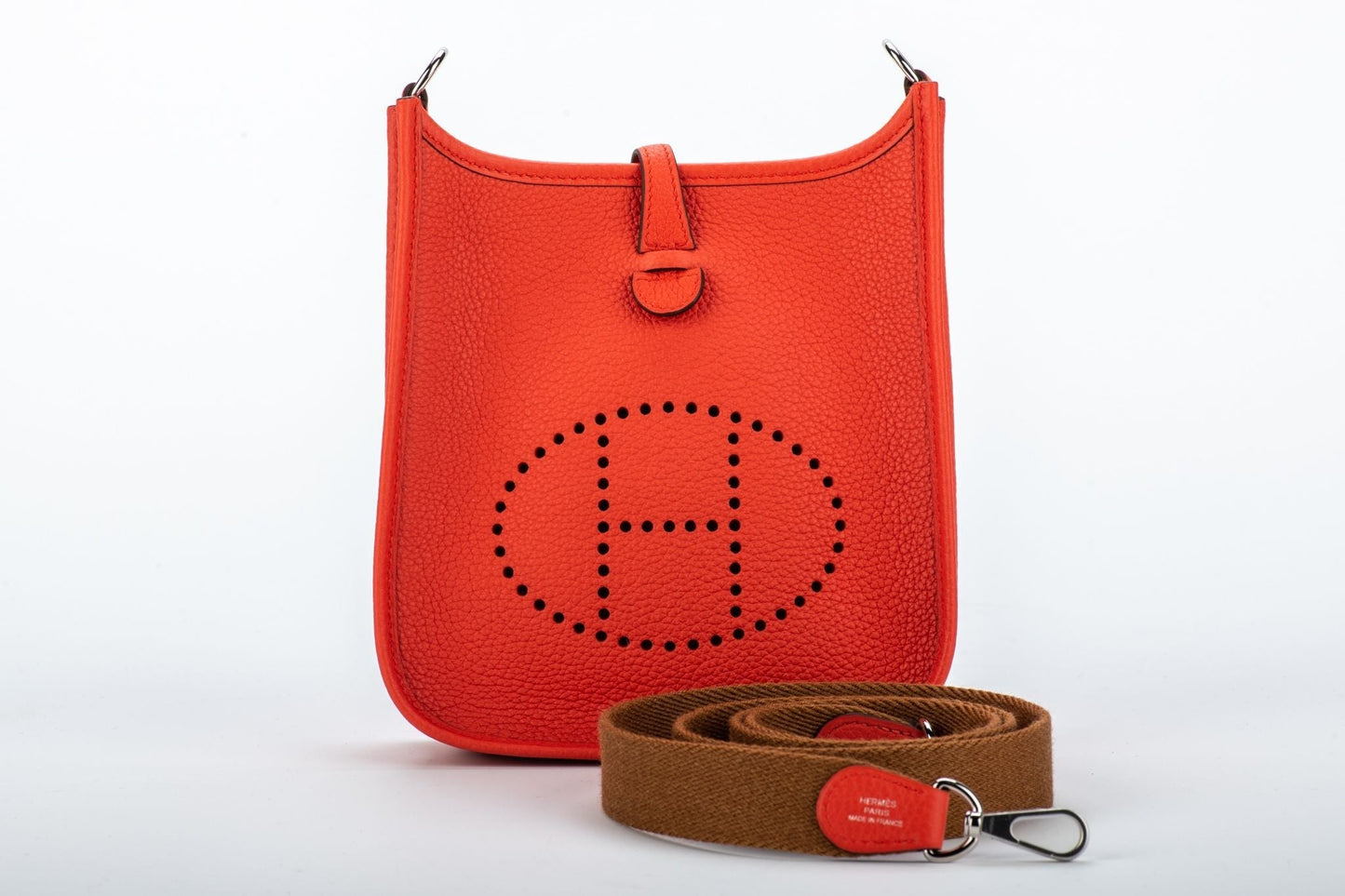 Hermes Bnib Evelyne Capucine Handbag Gold Mini Travel Bag