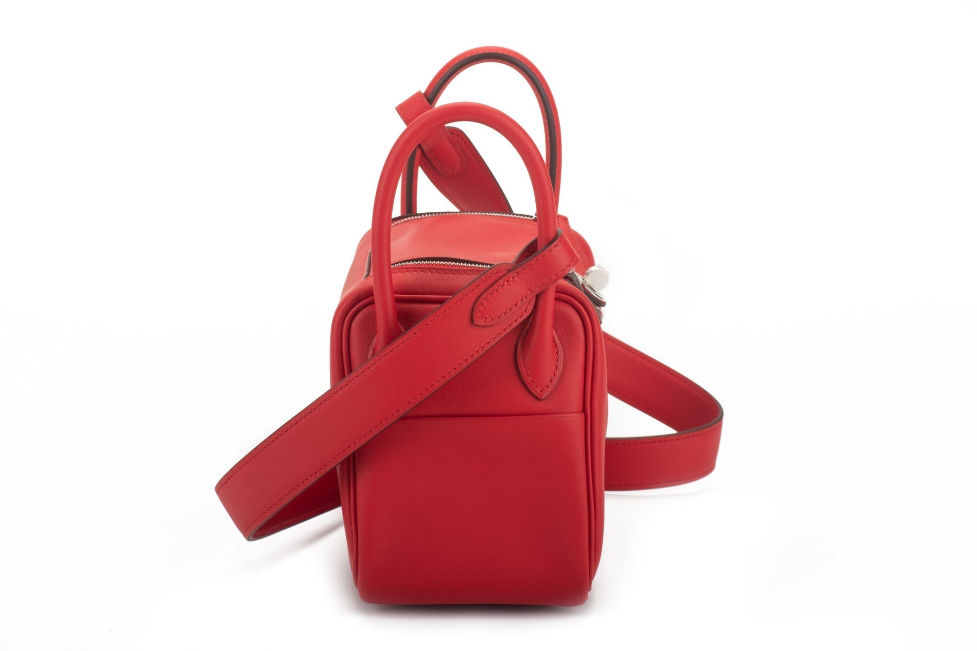 Hermes Lindy Rouge De Coeur Swift Handbag Mini Travel Bag