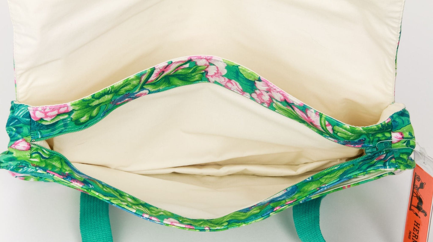 Hermes Frogs Toile Clutch Green Clutch Bag