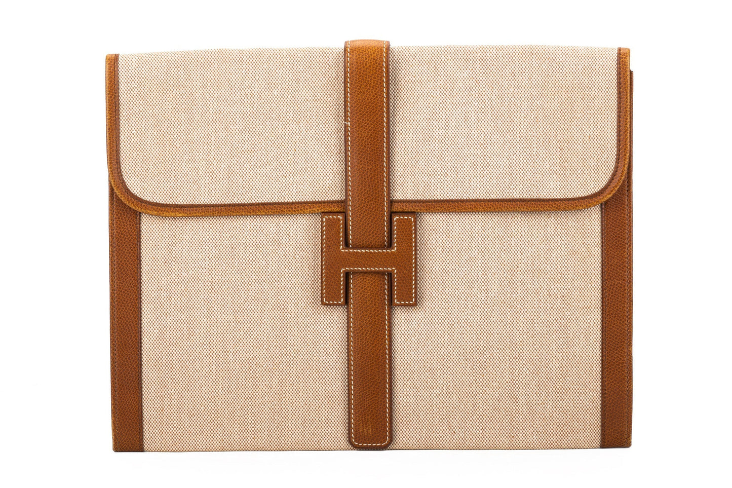 Hermes Jige Clutch Toile Large Clutch Bag