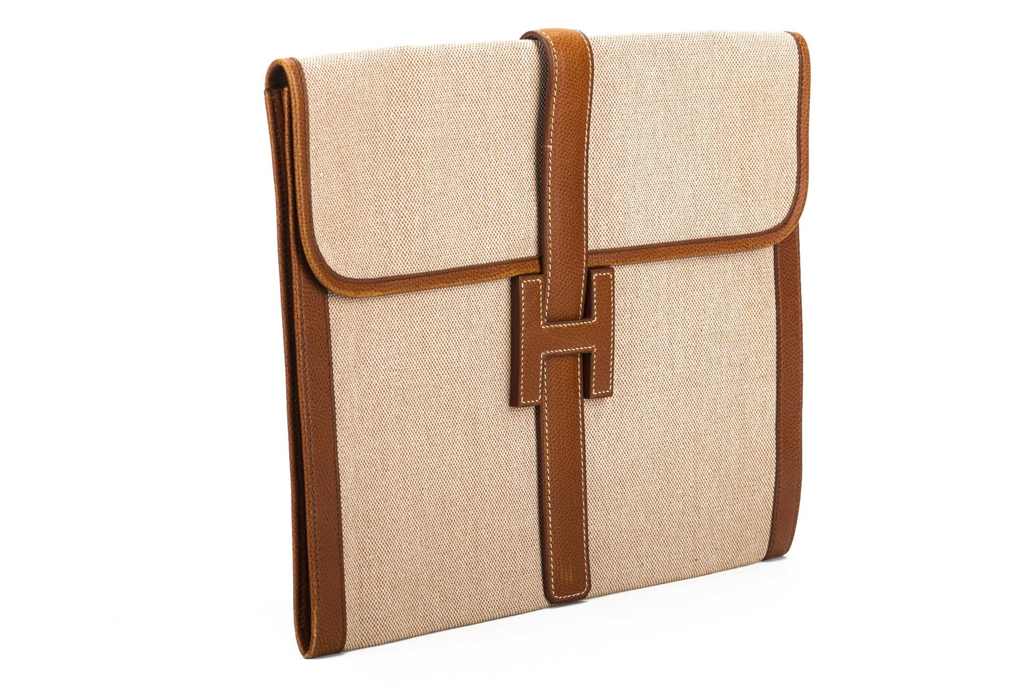 Hermes Jige Clutch Toile Large Clutch Bag