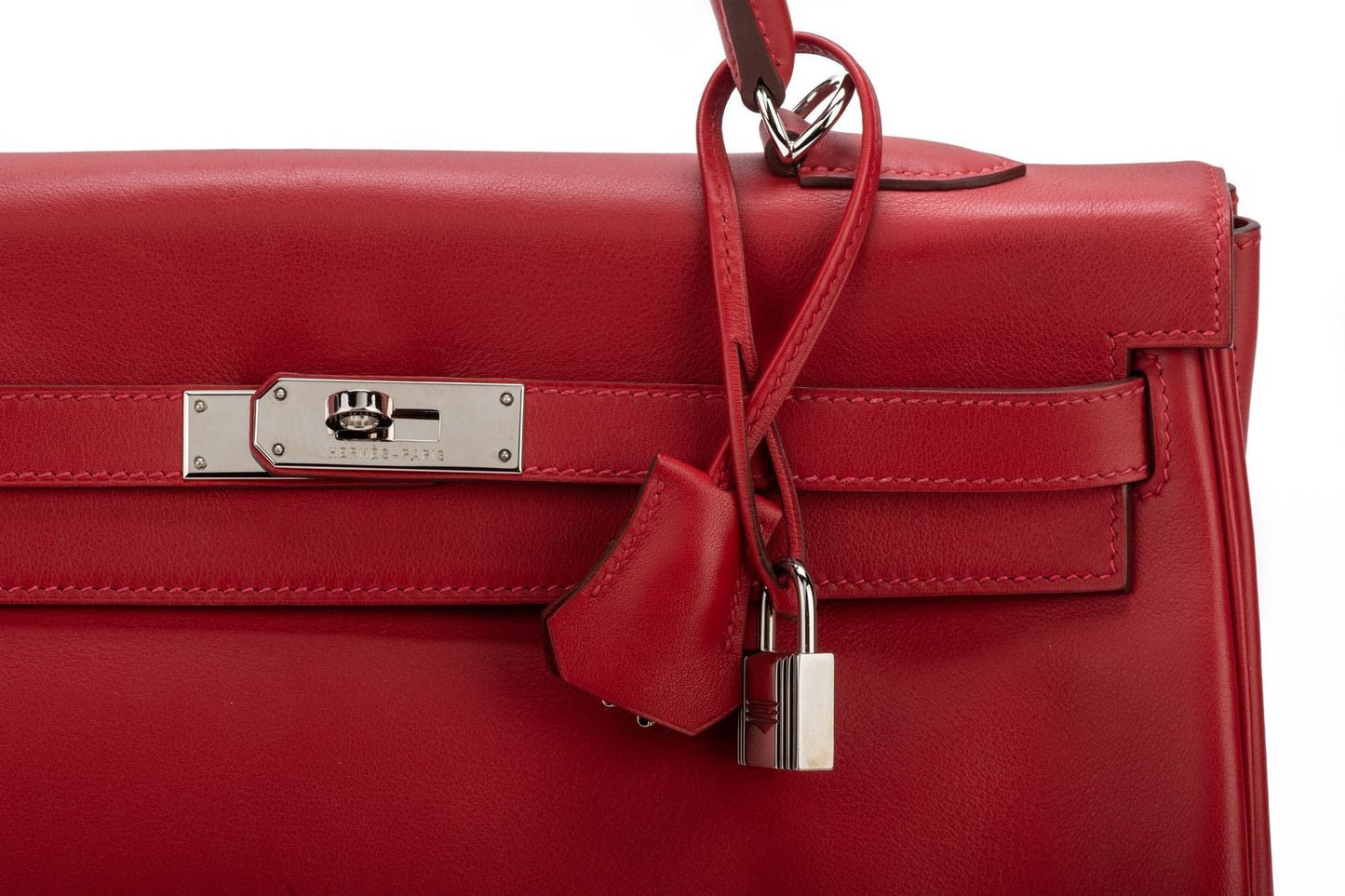 Hermes Kelly Rouge Cas Ue Swift Handbag Travel Bag
