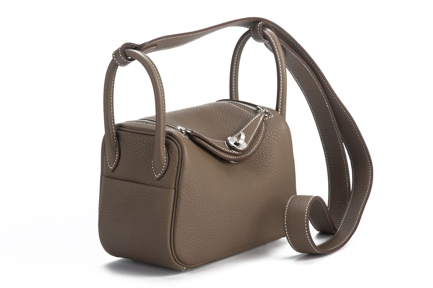 Hermes Lindy Etoupe Togo Bnib Handbag Mini Travel Bag