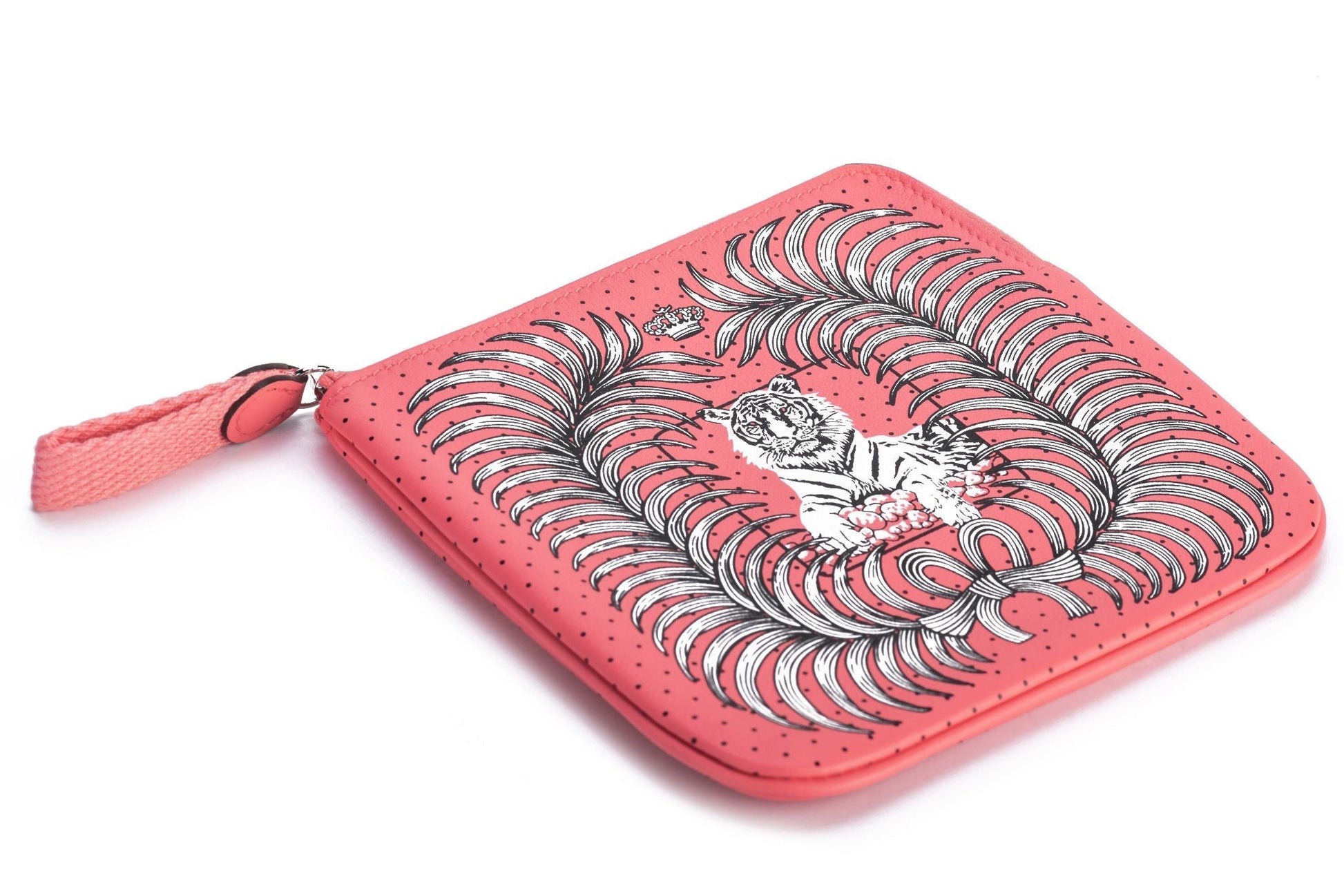 Hermes Rose Eteâ Tiger Pochette Bnib Handbag Travel Bag