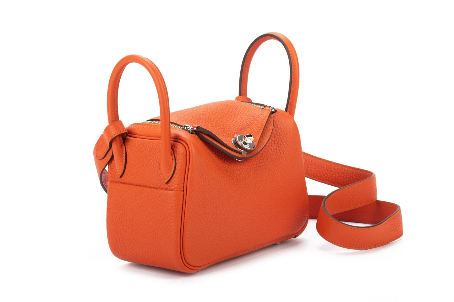 Hermes Bnib Lindy Feu Palladium Handbag Mini Travel Bag