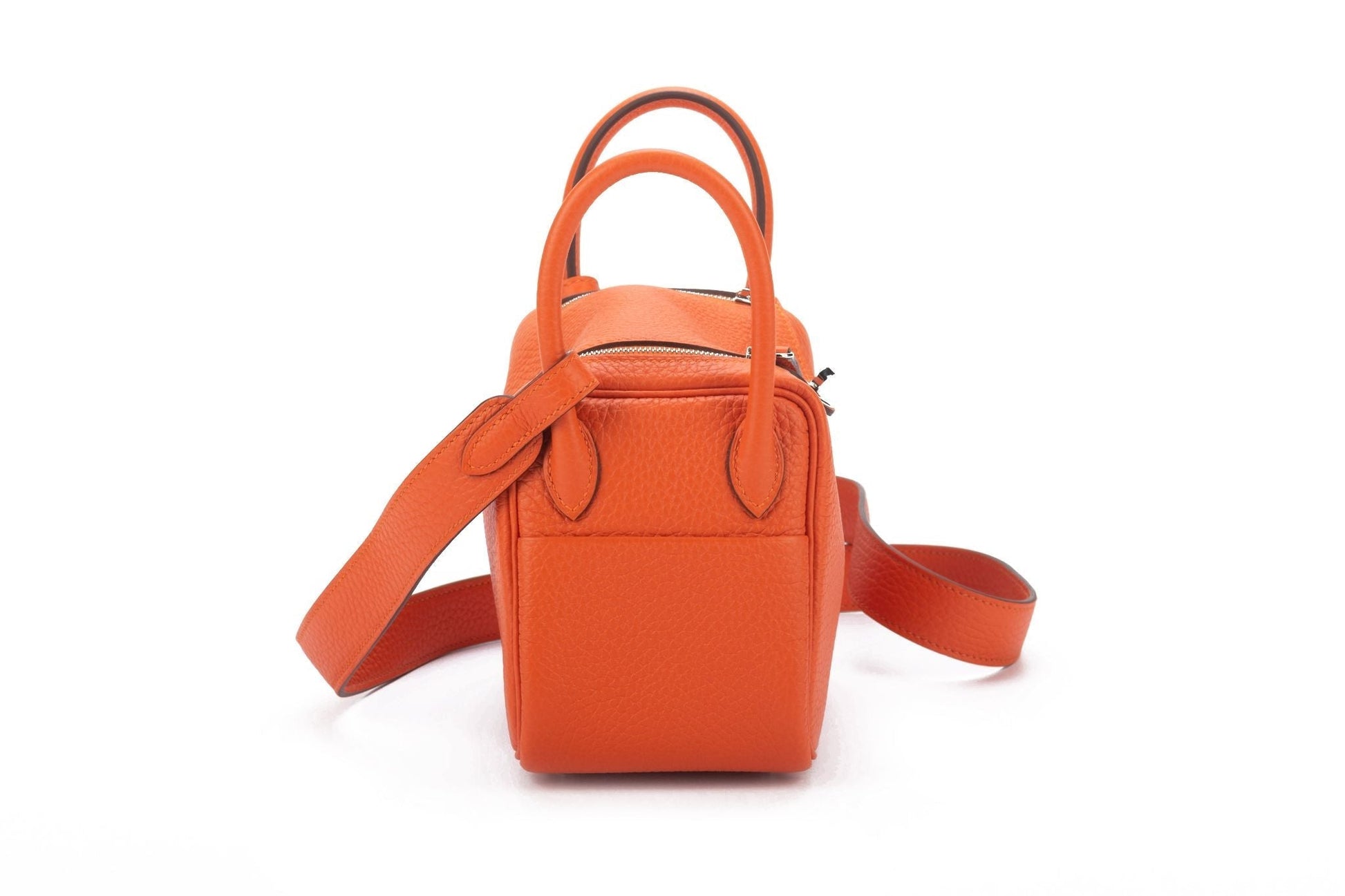 Hermes Bnib Lindy Feu Palladium Handbag Mini Travel Bag