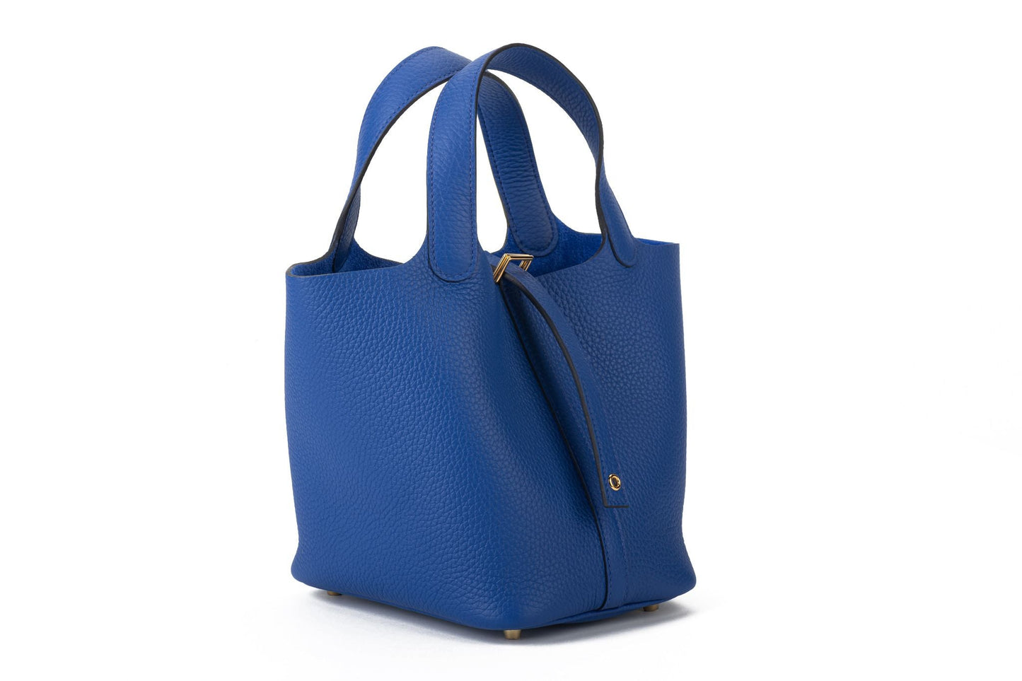 Hermes Bnib Bleu Royal Picotin Handbag Gold Travel Bag