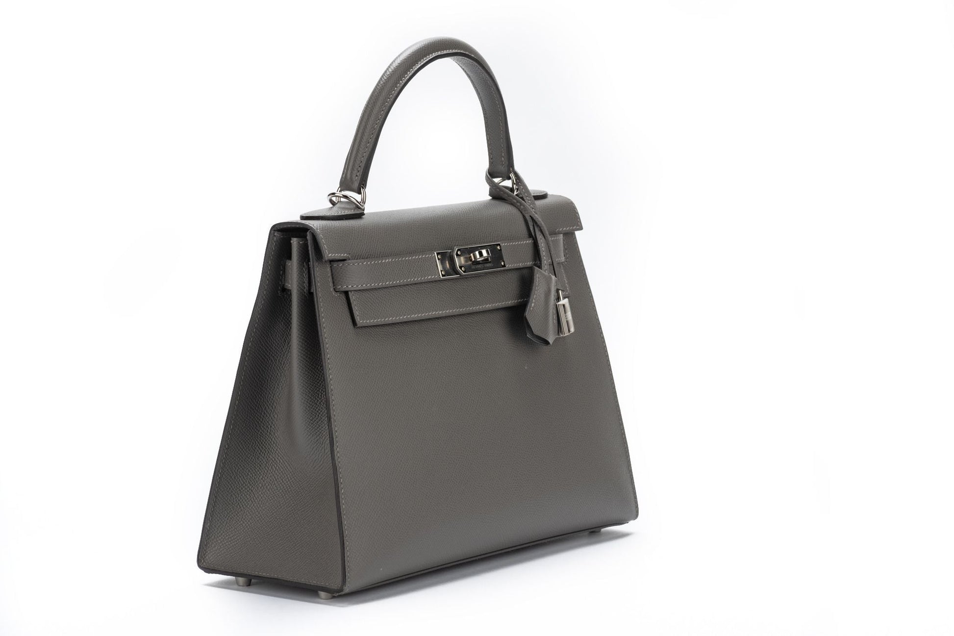 Hermes Bnib Kelly Gris Mouette Togo Handbag Travel Bag