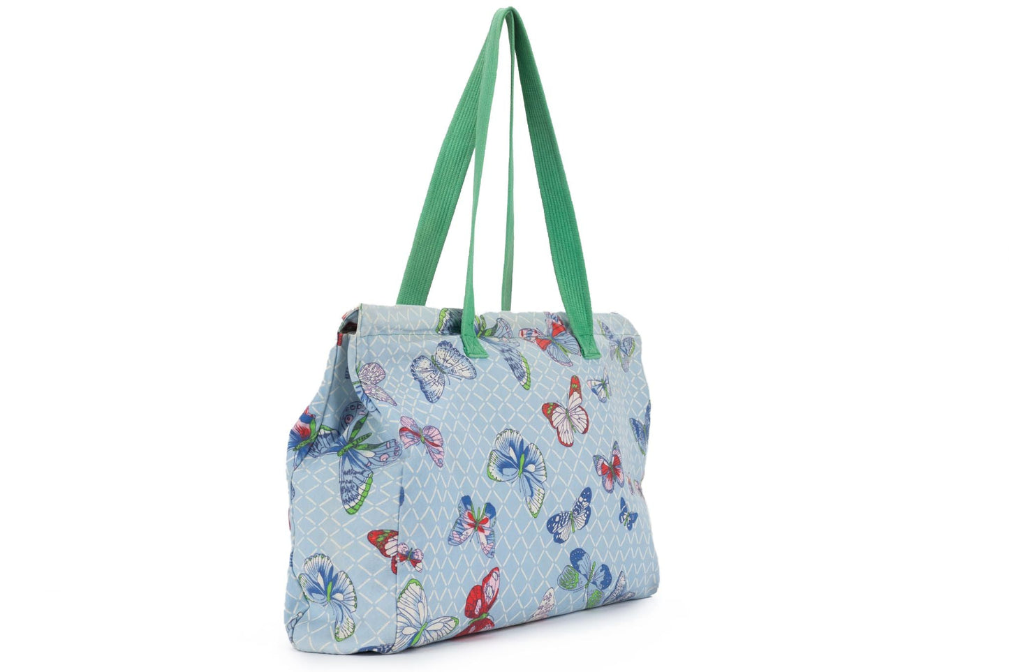 Hermes Butterflies Beach Bag Large Travel Bag