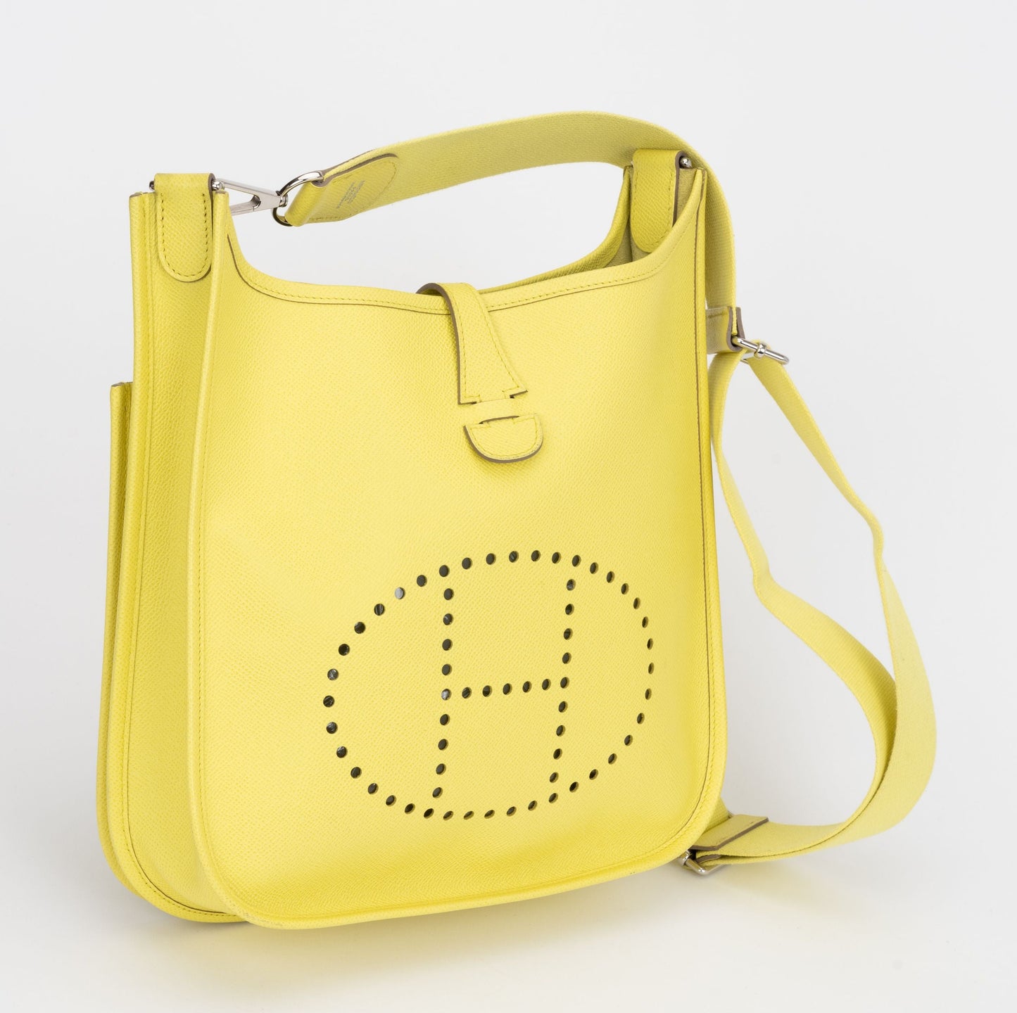 Hermes Jaune Poussin Epsom Evelyne Pm Handbag Travel Bag