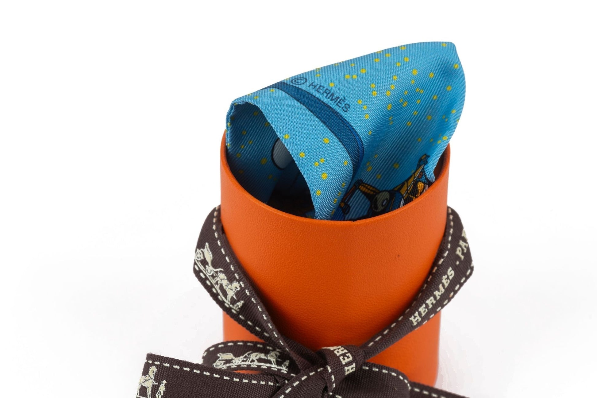 Hermes New Silk Space Derby Twilly Handbag Scarf