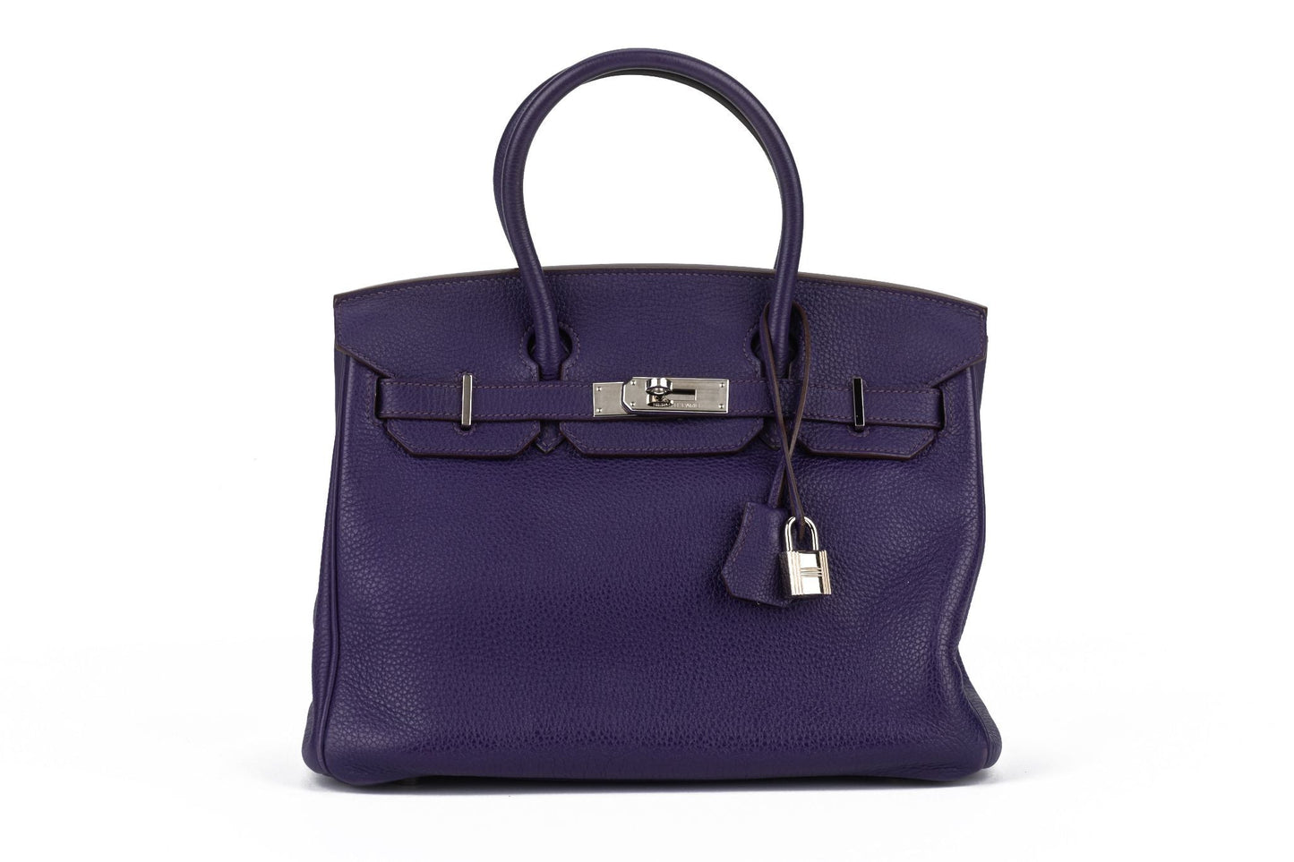 Hermes Birkin Iris Clemence Palladio Handbag Travel Bag