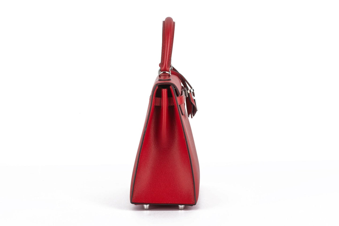 Hermes Kelly Sellier Verso Rouge Piment Handbag Travel Bag