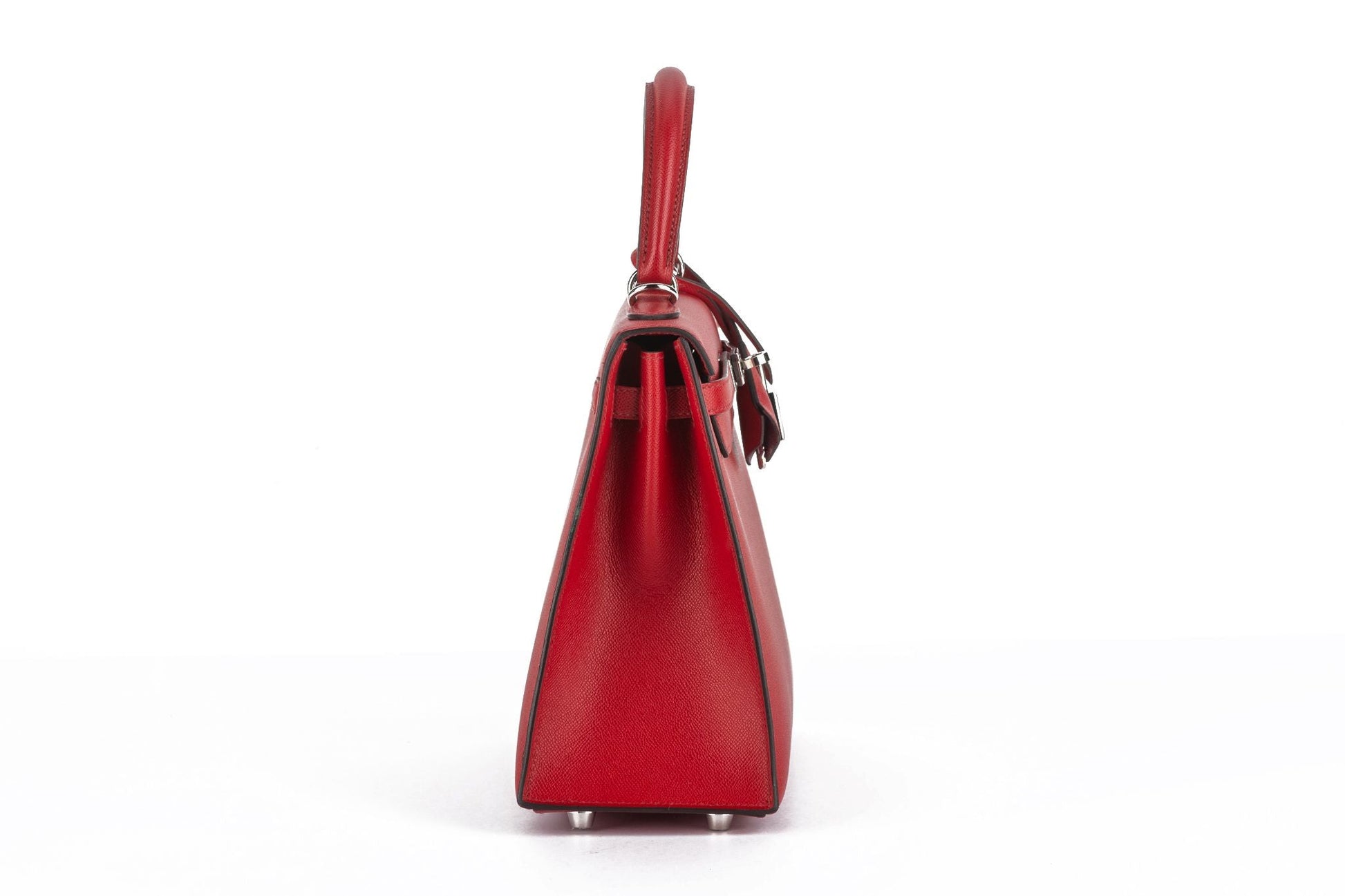 Hermes Kelly Sellier Verso Rouge Piment Handbag Travel Bag
