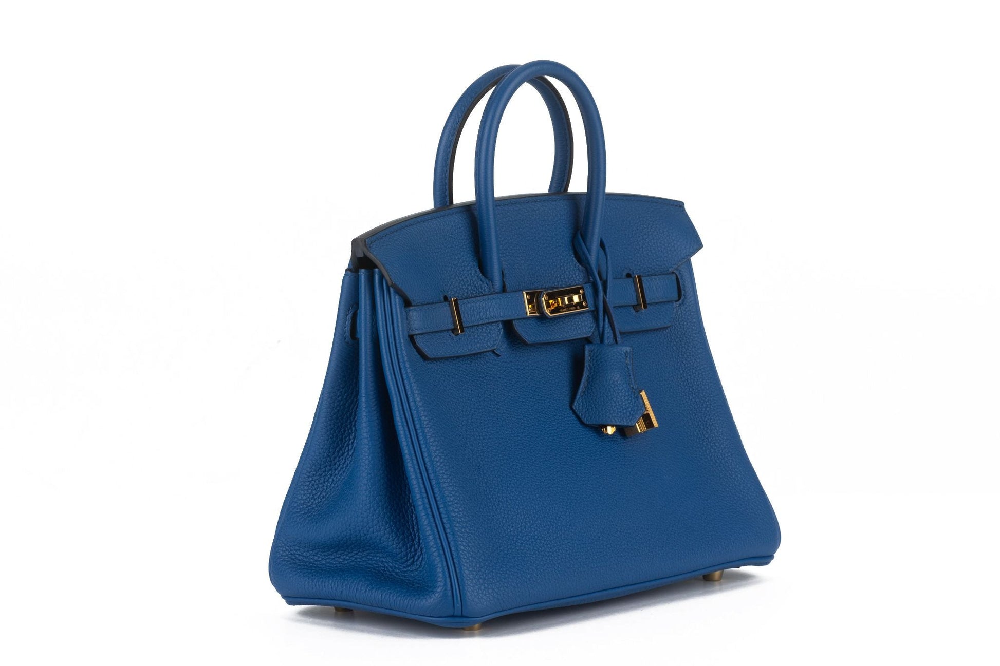Hermes Birkin Electrique Togo Handbag Blue Travel Bag