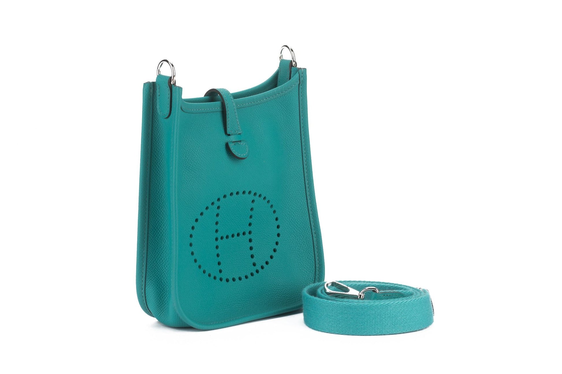 Hermes Evelyne Paon Epsom Handbag Blue Mini Travel Bag