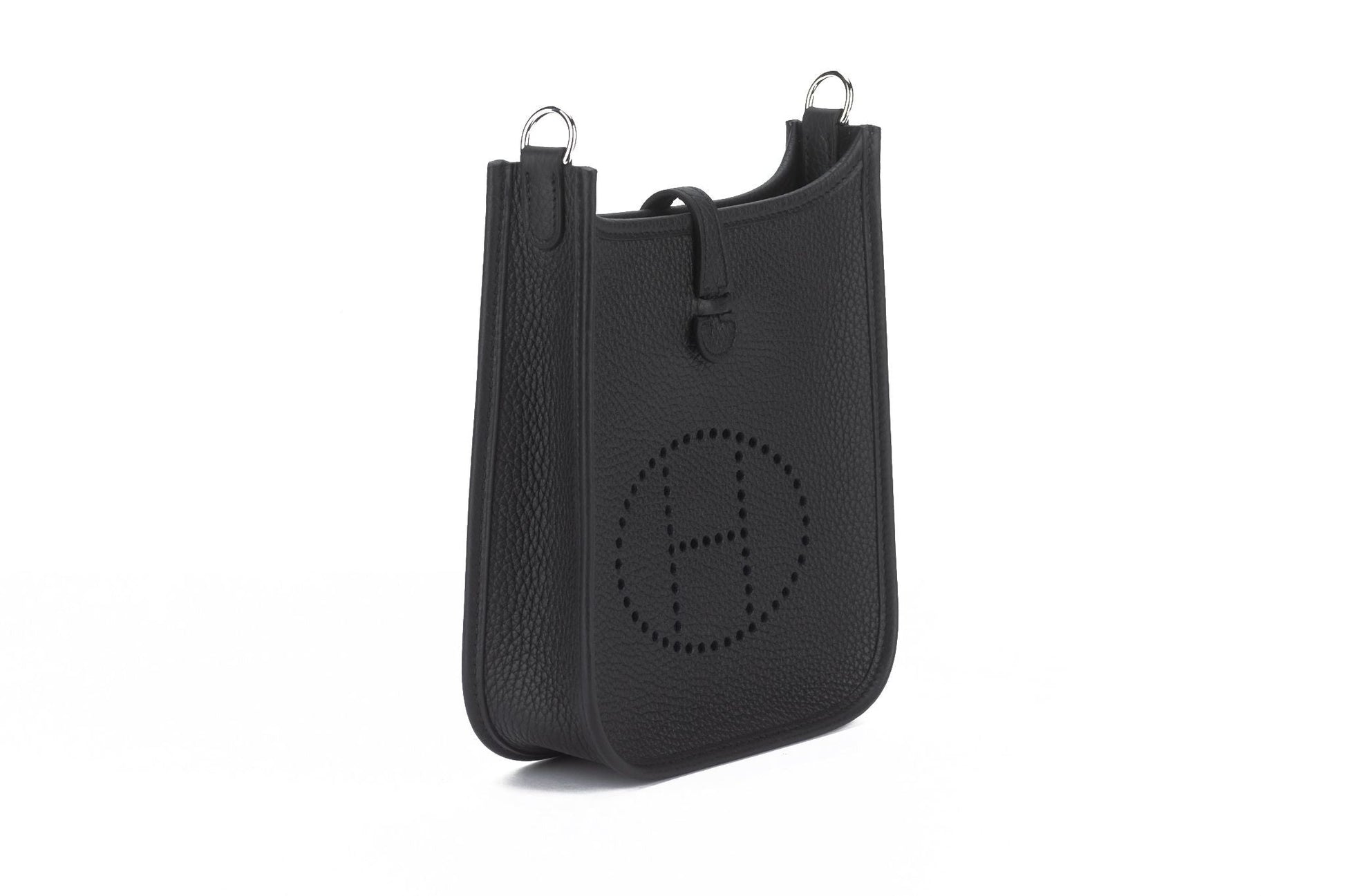Hermes New Evelyne Clemence Handbag Black Mini Travel Bag