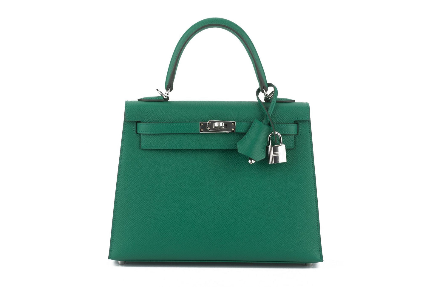 Hermes Epsom Kelly Sellier Vert Jade Handbag Travel Bag