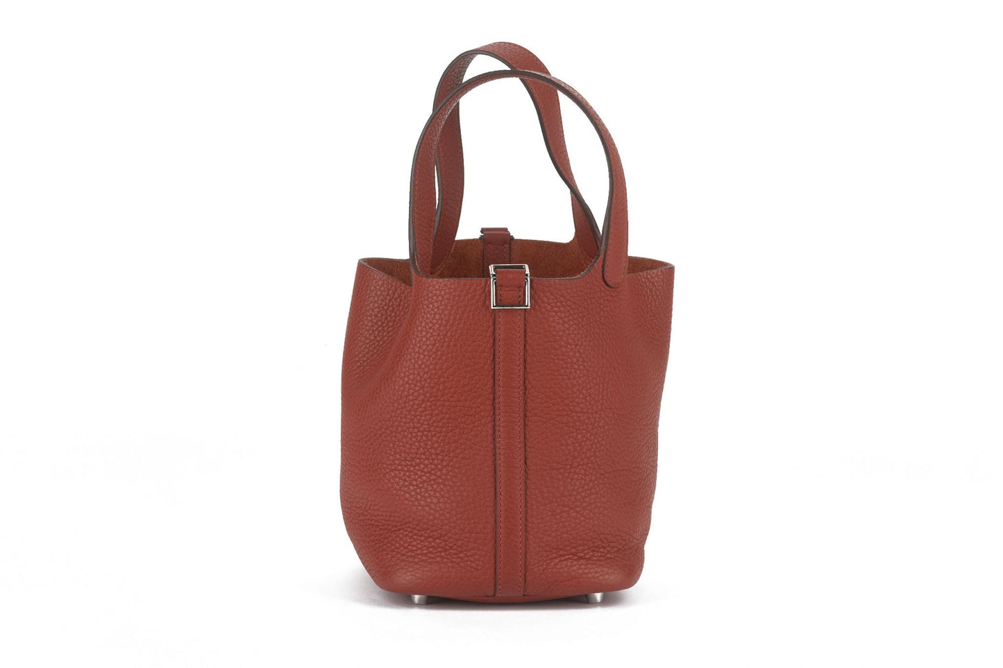 Hermes Brique Picotin Lock Togo Handbag Travel Bag