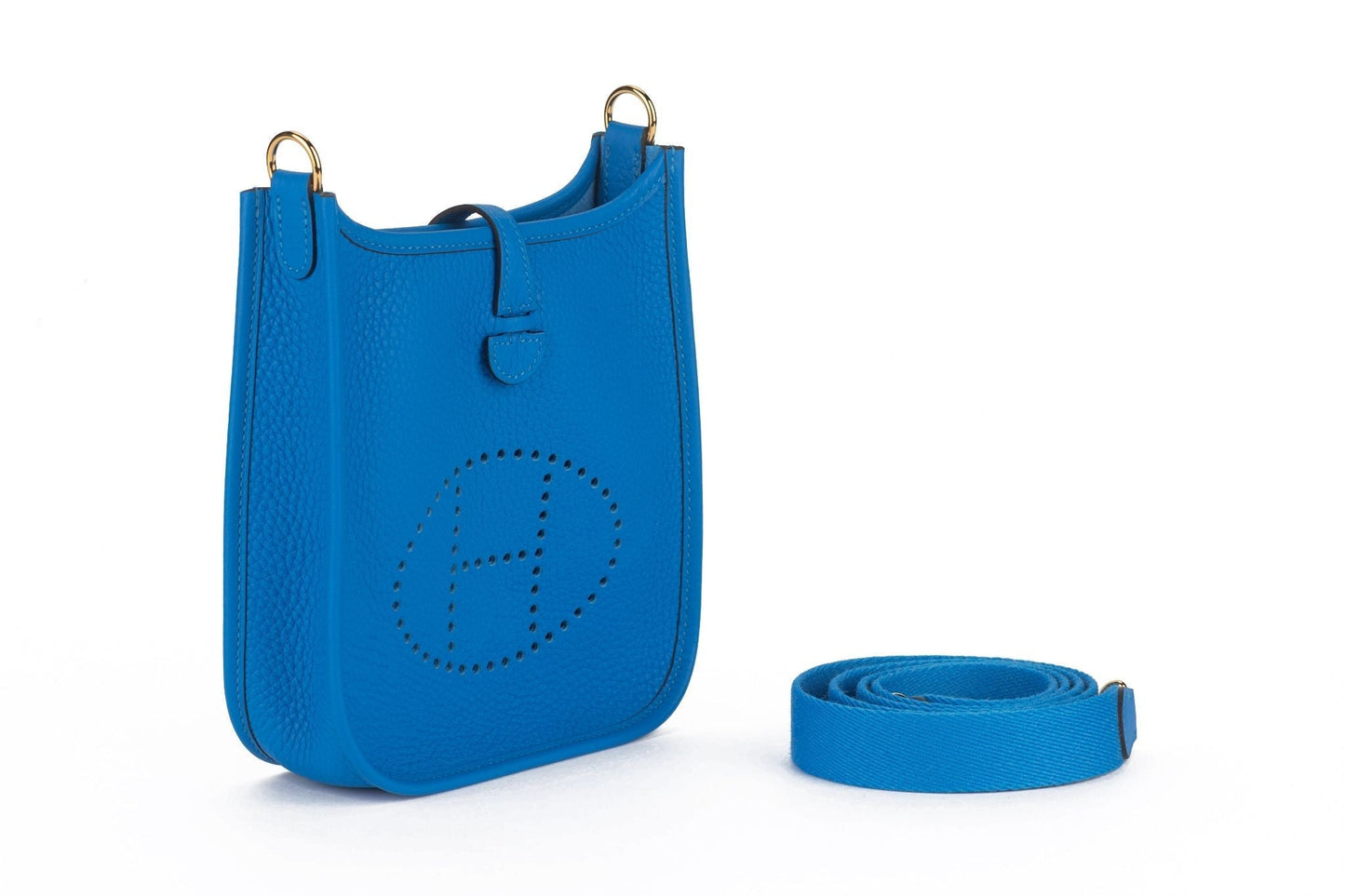 Hermes Evelyne De France Nib Handbag Blue Mini Travel Bag