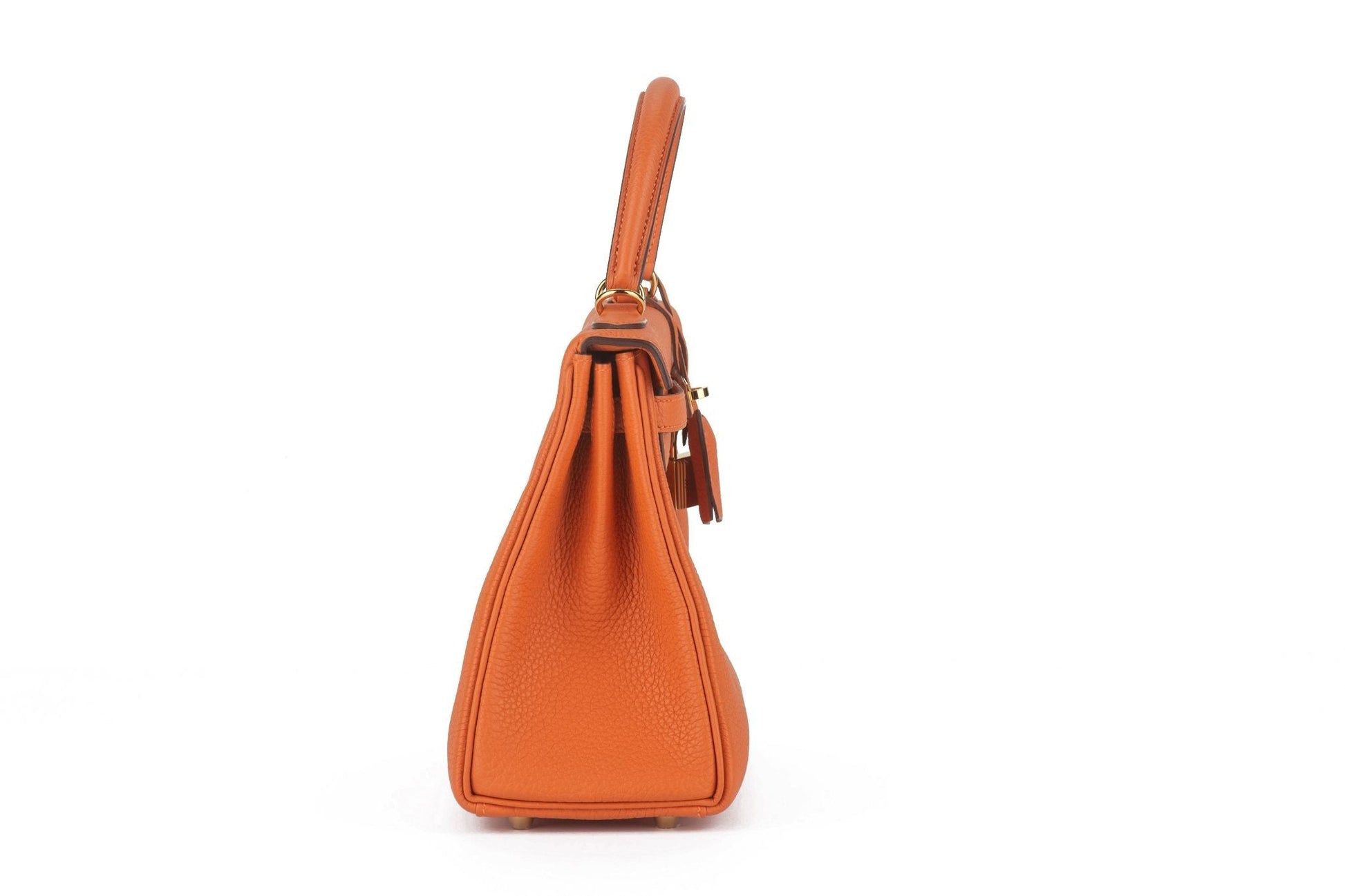 Hermes Kelly Retournè Orange Togo Handbag Travel Bag