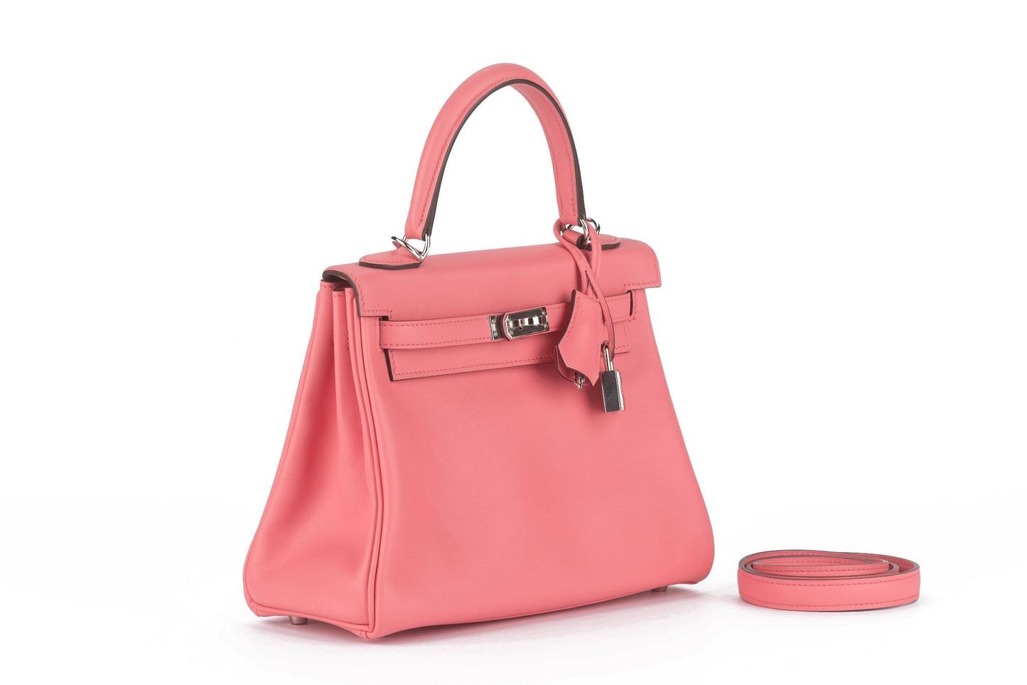 Hermes Kelly Retourne Swift Rose Etè Handbag Travel Bag