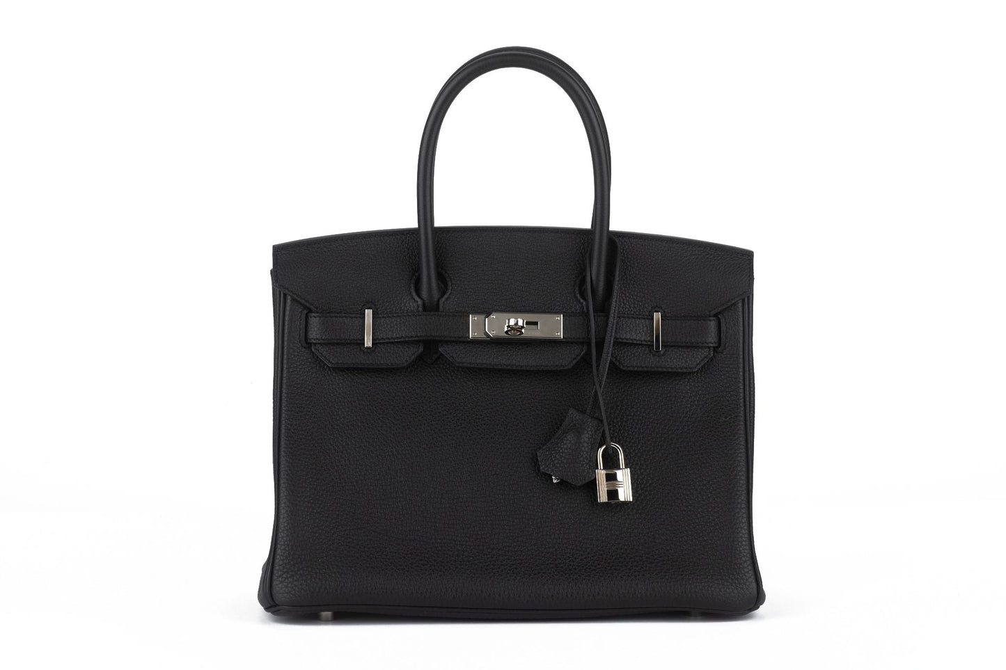 Hermes Birkin Togo Palladium Handbag Black Travel Bag