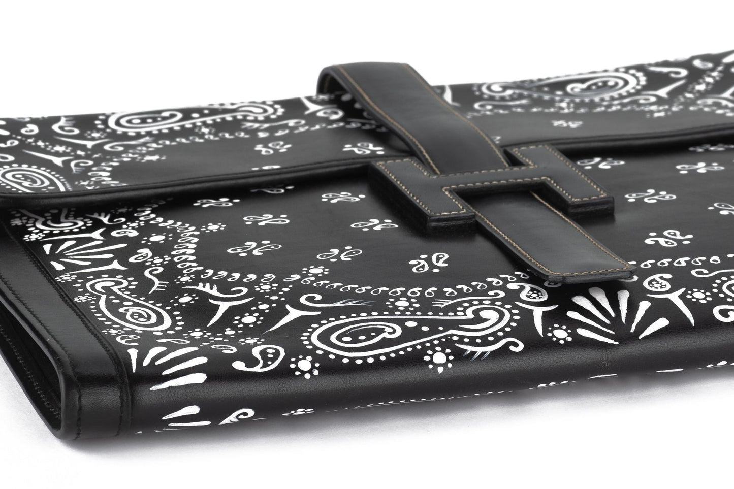 Hermes Box Jige Clutch Bandana Bag Black Clutch Bag