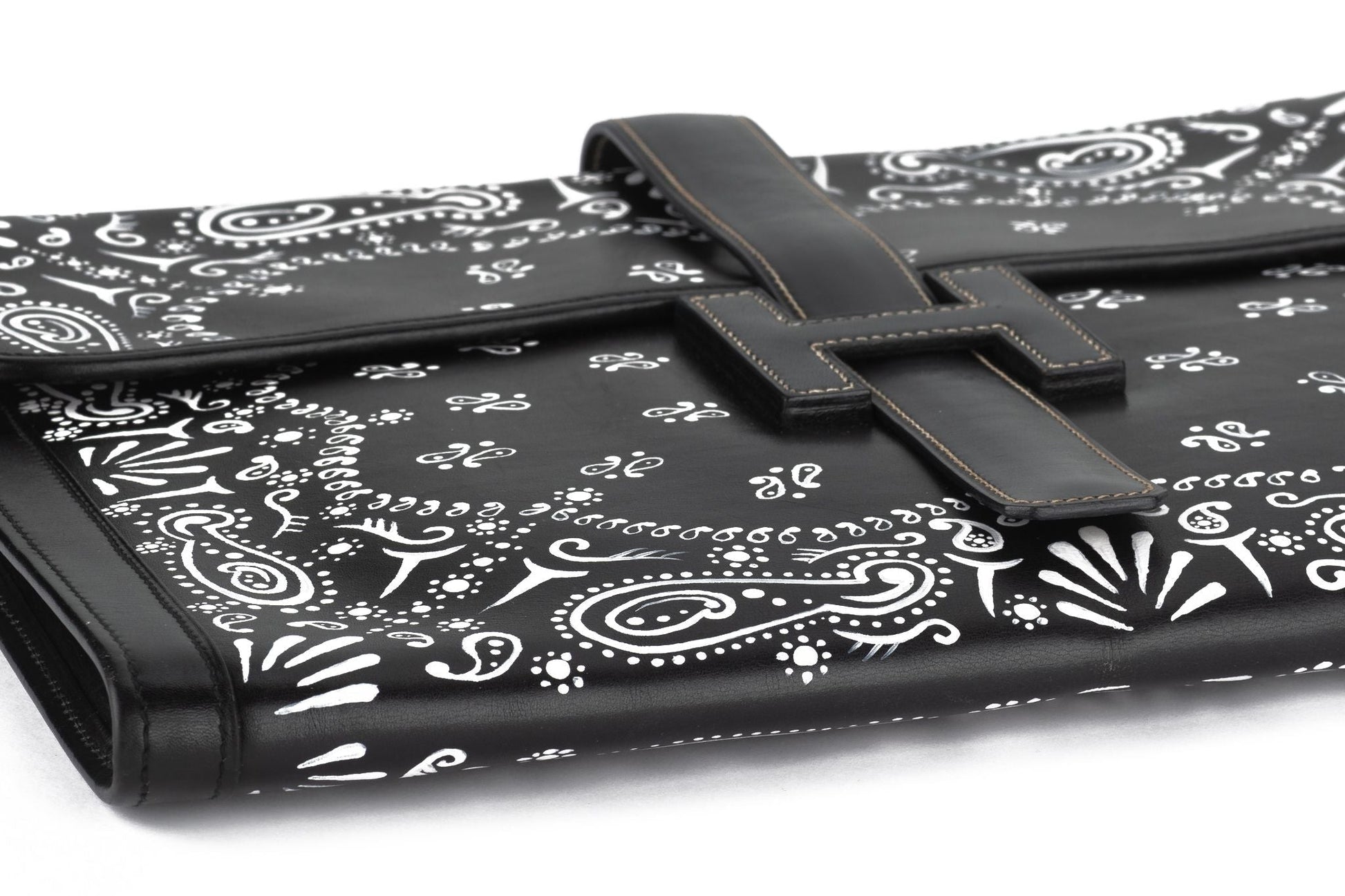 Hermes Box Jige Clutch Bandana Bag Black Clutch Bag