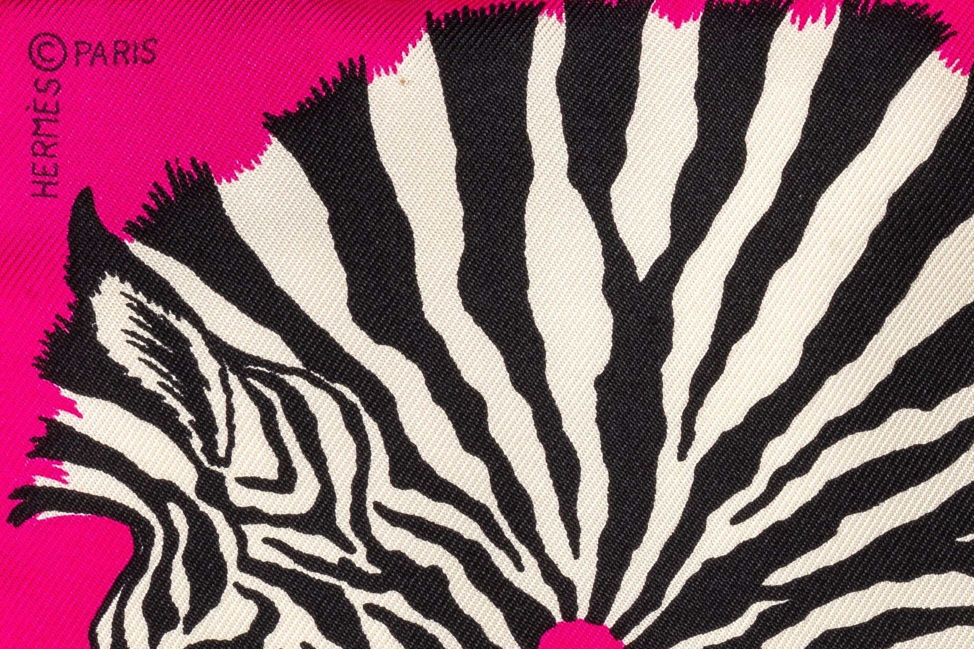 Hermes Collectible Zebra Pochette Handbag Pink Travel Bag