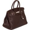 Hermes Birkin Fjord Palladium Handbag Brown Travel Bag