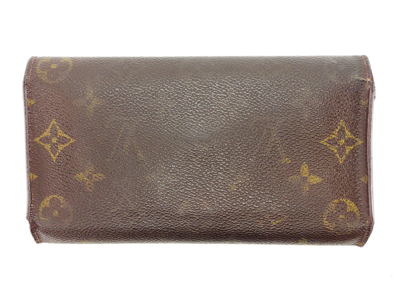 Louis Vuitton Long Purse M61215 Porte Tresor Monogram Canvas Brown Wallet Case Q345