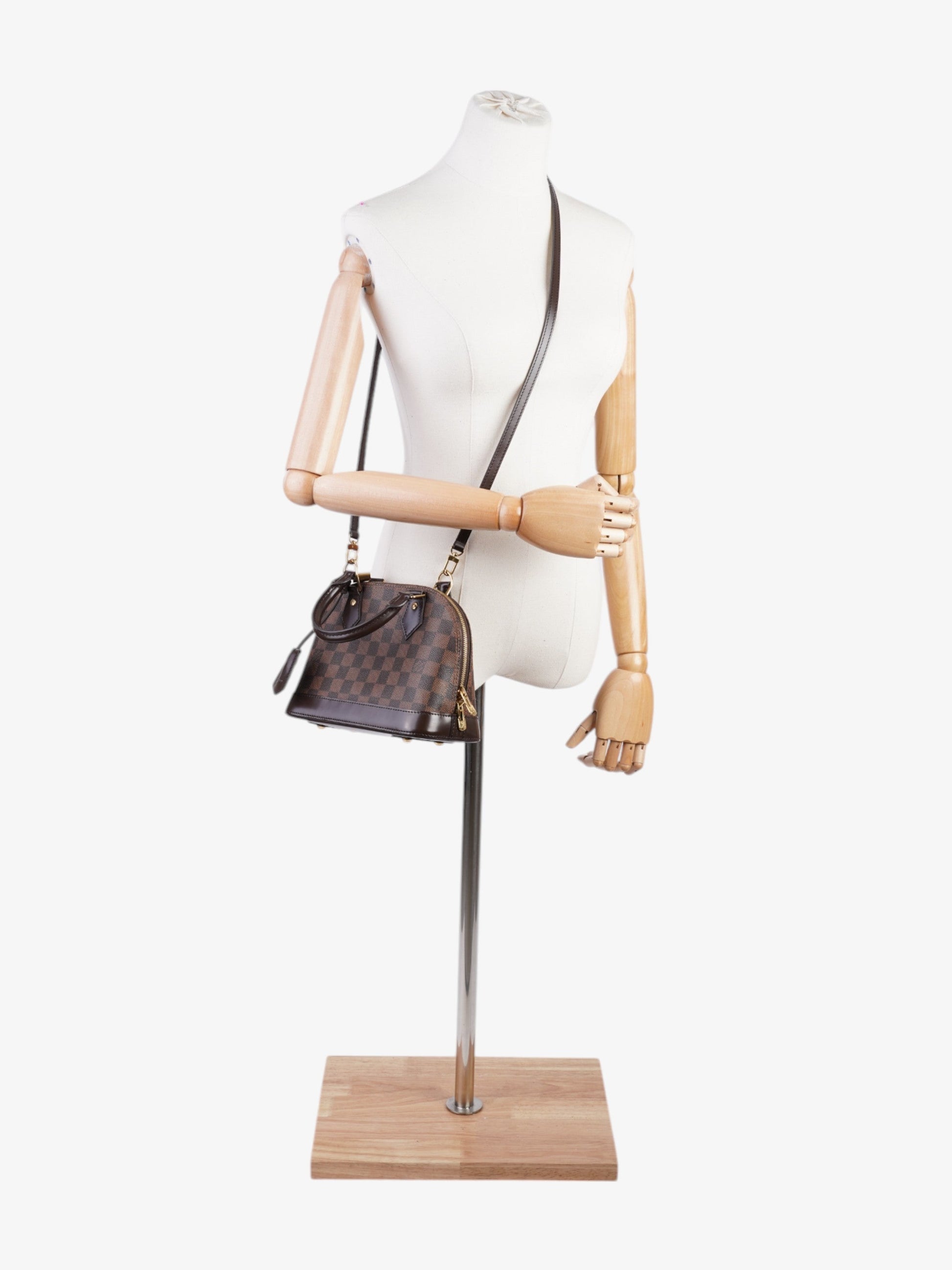Louis Vuitton Alma Ebene BB Damier Canvas Handbag