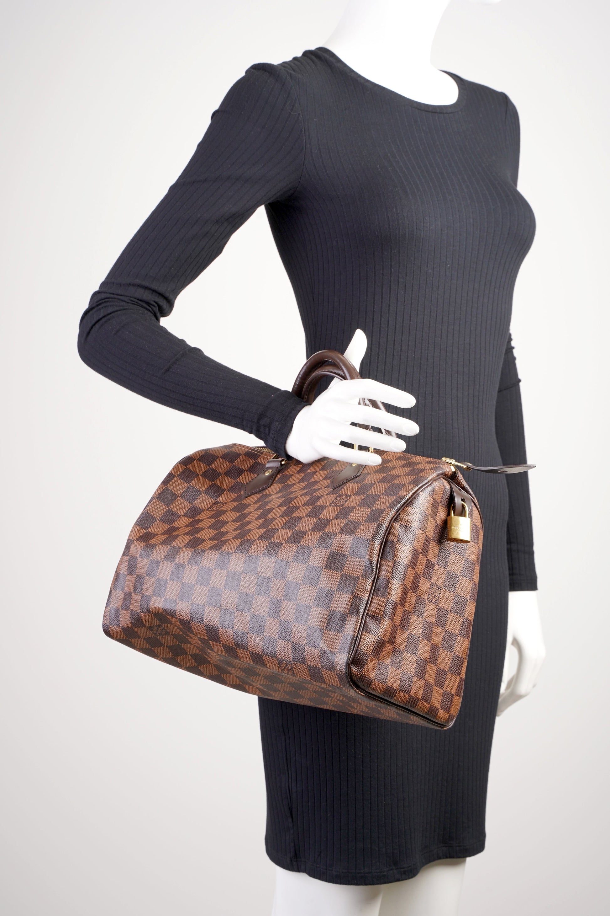 Louis Vuitton Speedy Ebene Coated 30 Canvas Coated Canvas Damier Apparel Canvas 1