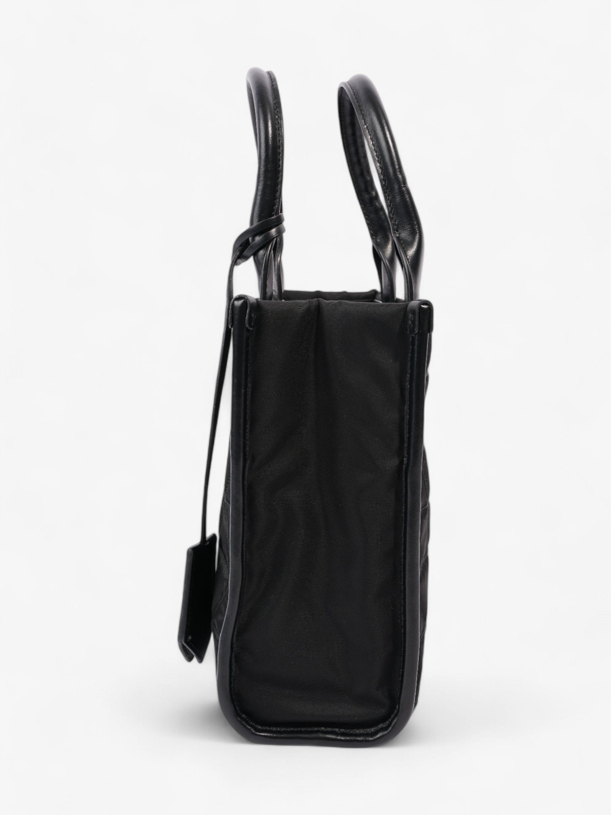 Prada Symbole Fabric Shoulder Bag Black Medium