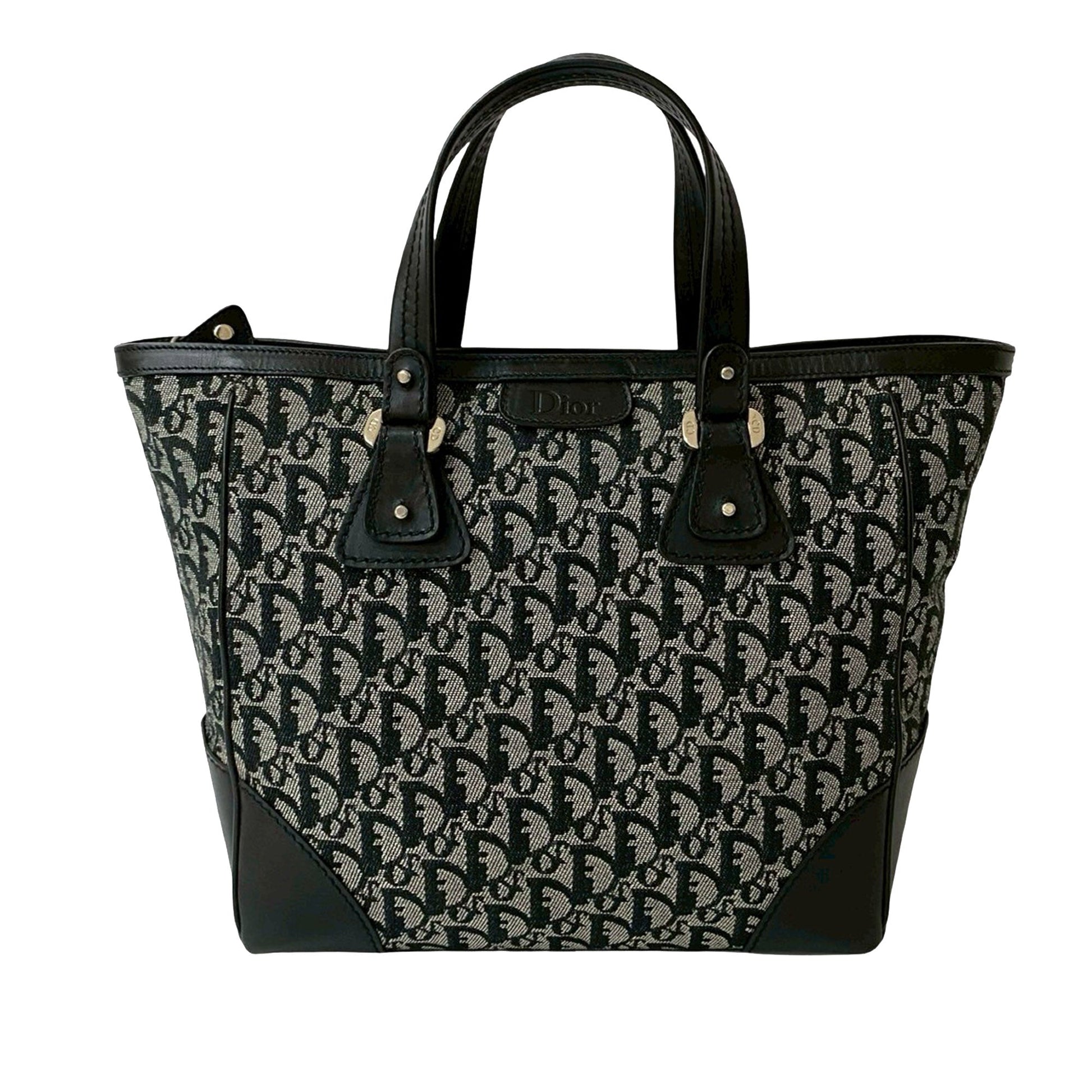Dior Handbag issimo Trotter Tote Canvas Black Zip Tote Bag