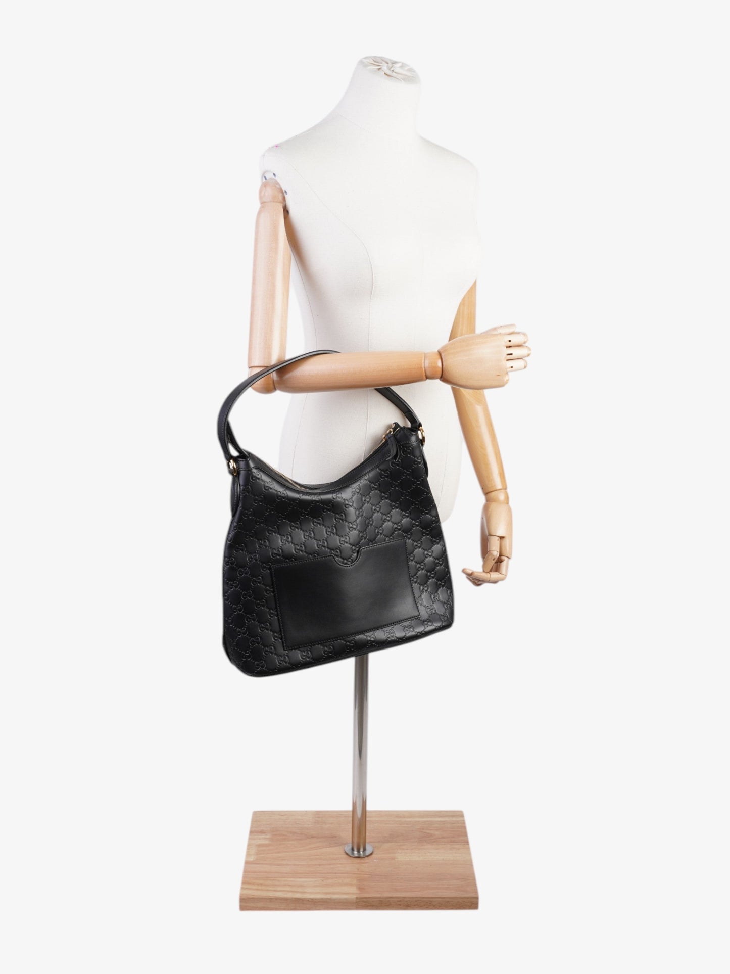 Gucci Hobo Leather Black Shoulder Bag