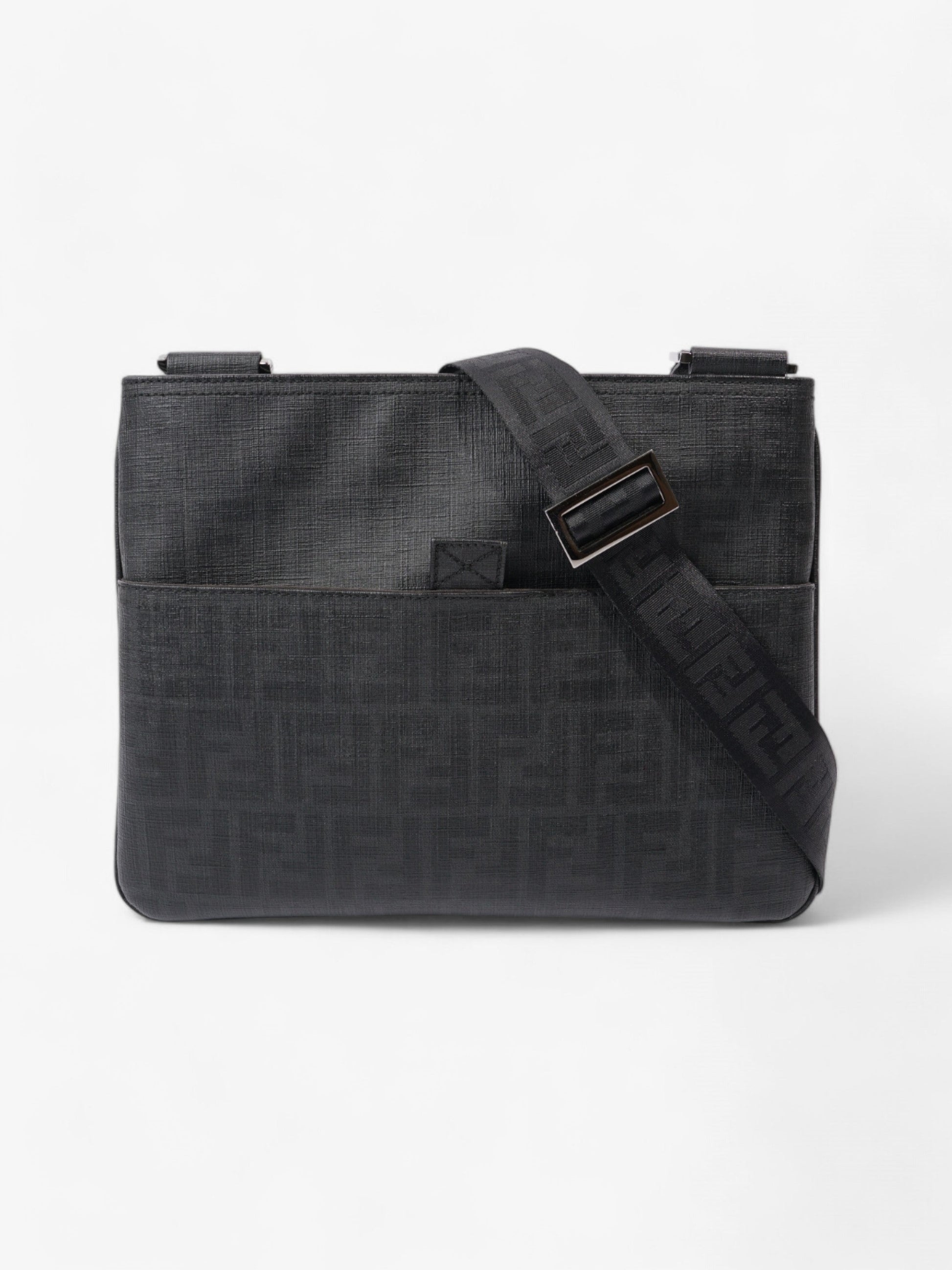 Fendi Zucca Shoulder Bag Canvas Black Bag Black Canvas