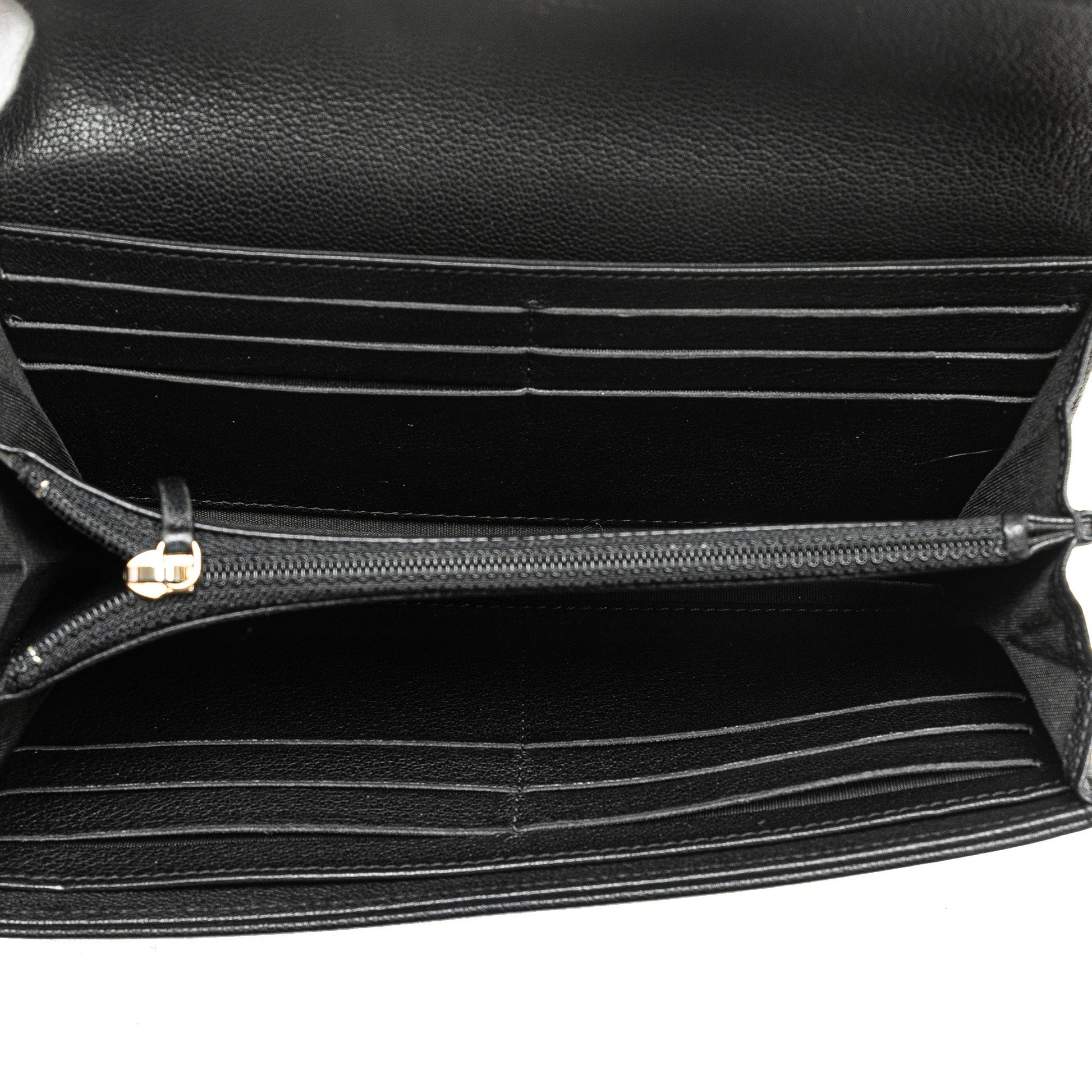 Black Chanel CC Calfskin Long Wallet