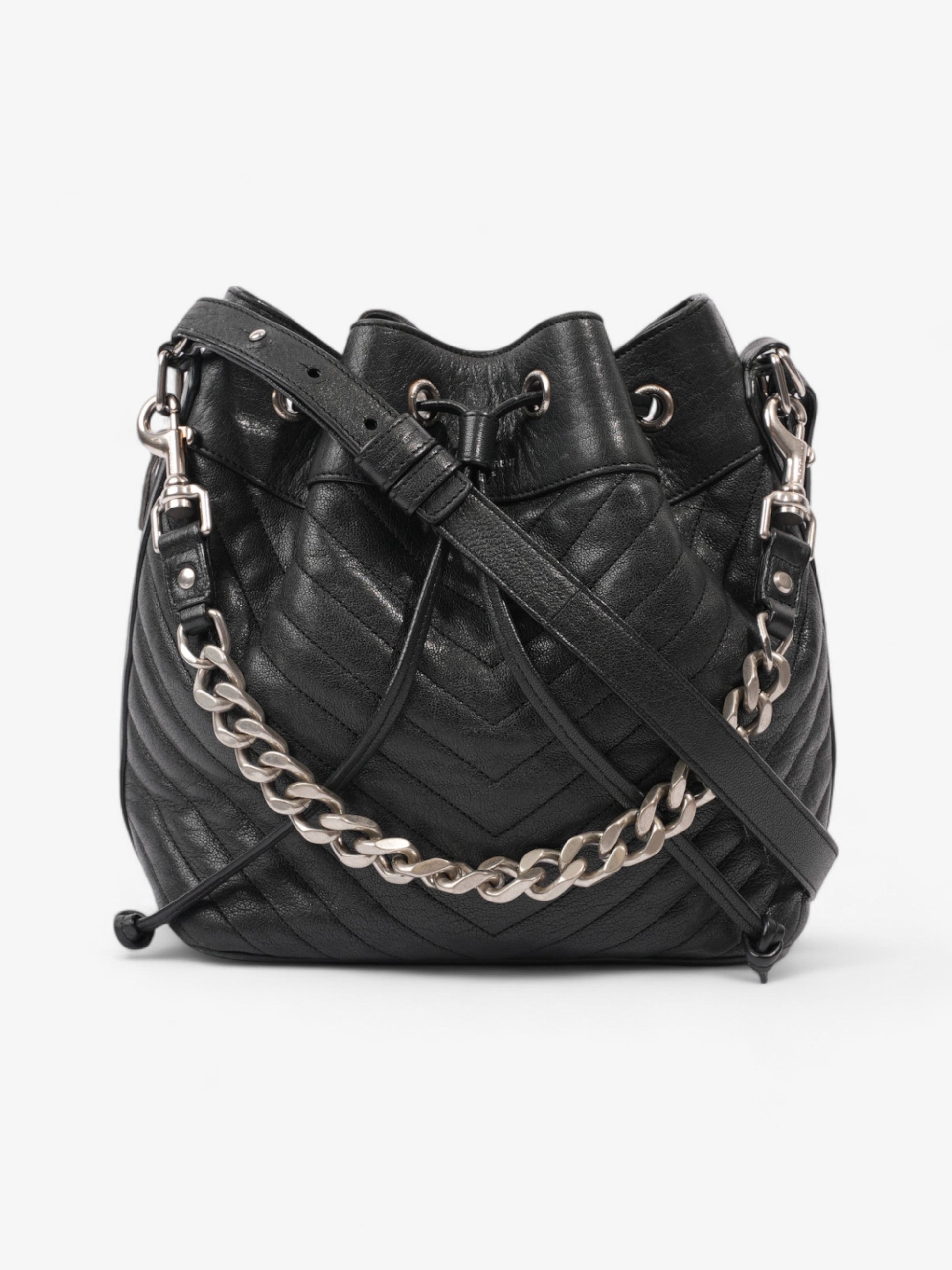 YSL Saint Laurent Emmanuelle Bag Calfskin Leather Black Medium Shoulder Bag